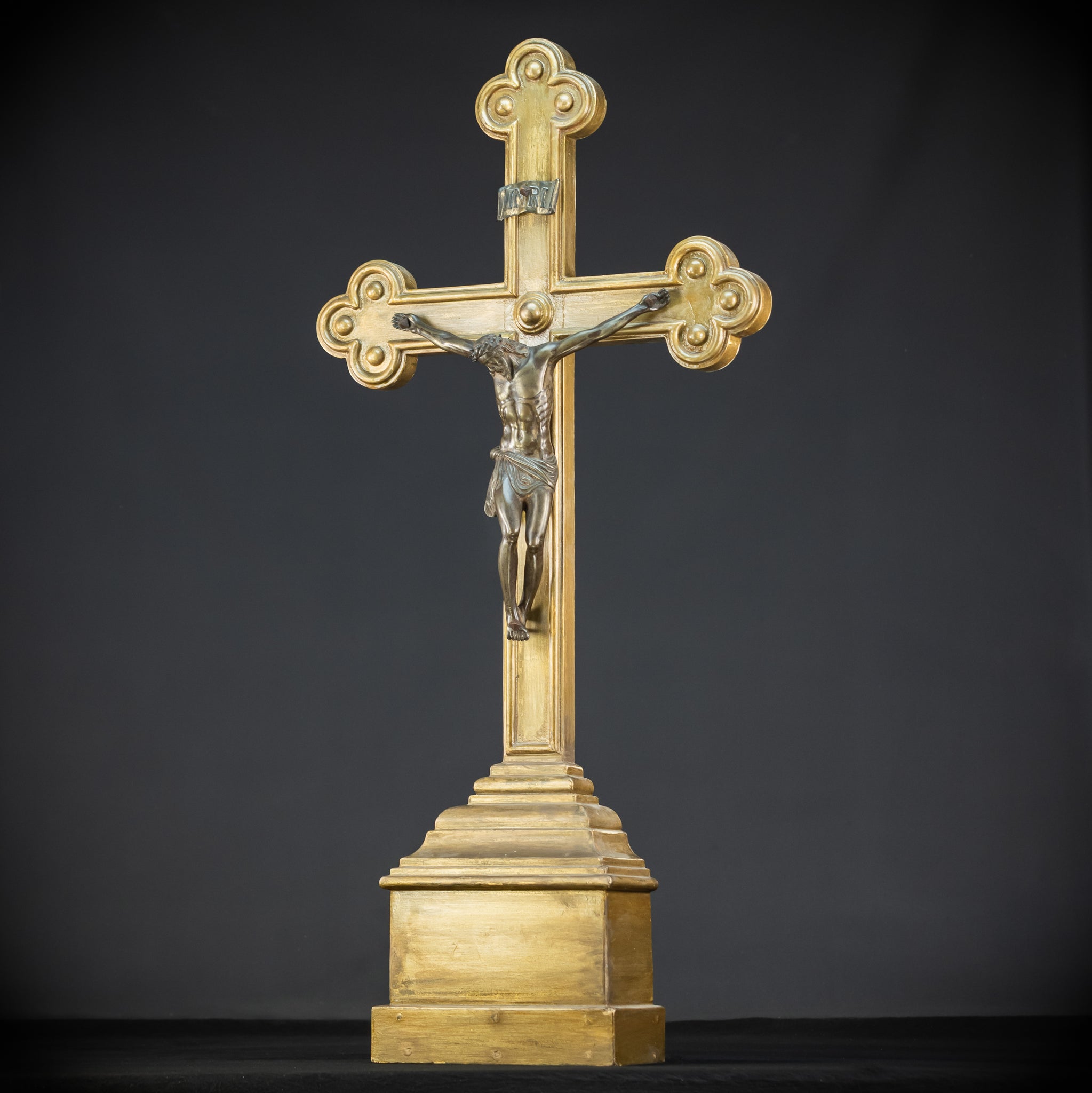 Wooden Altar Crucifix | 1884 Antique | 37.4" / 95 cm