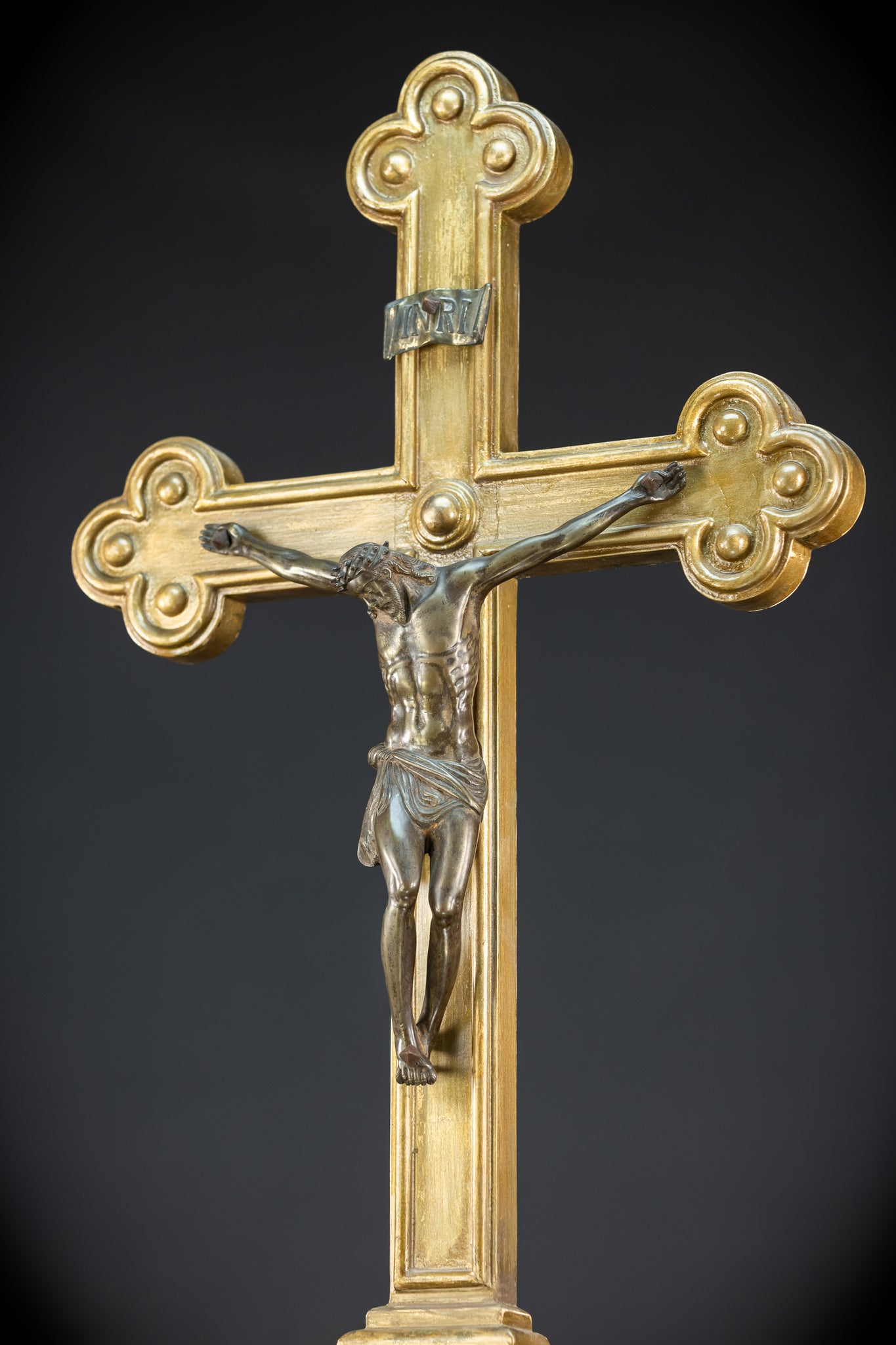 Wooden Altar Crucifix | 1884 Antique | 37.4" / 95 cm