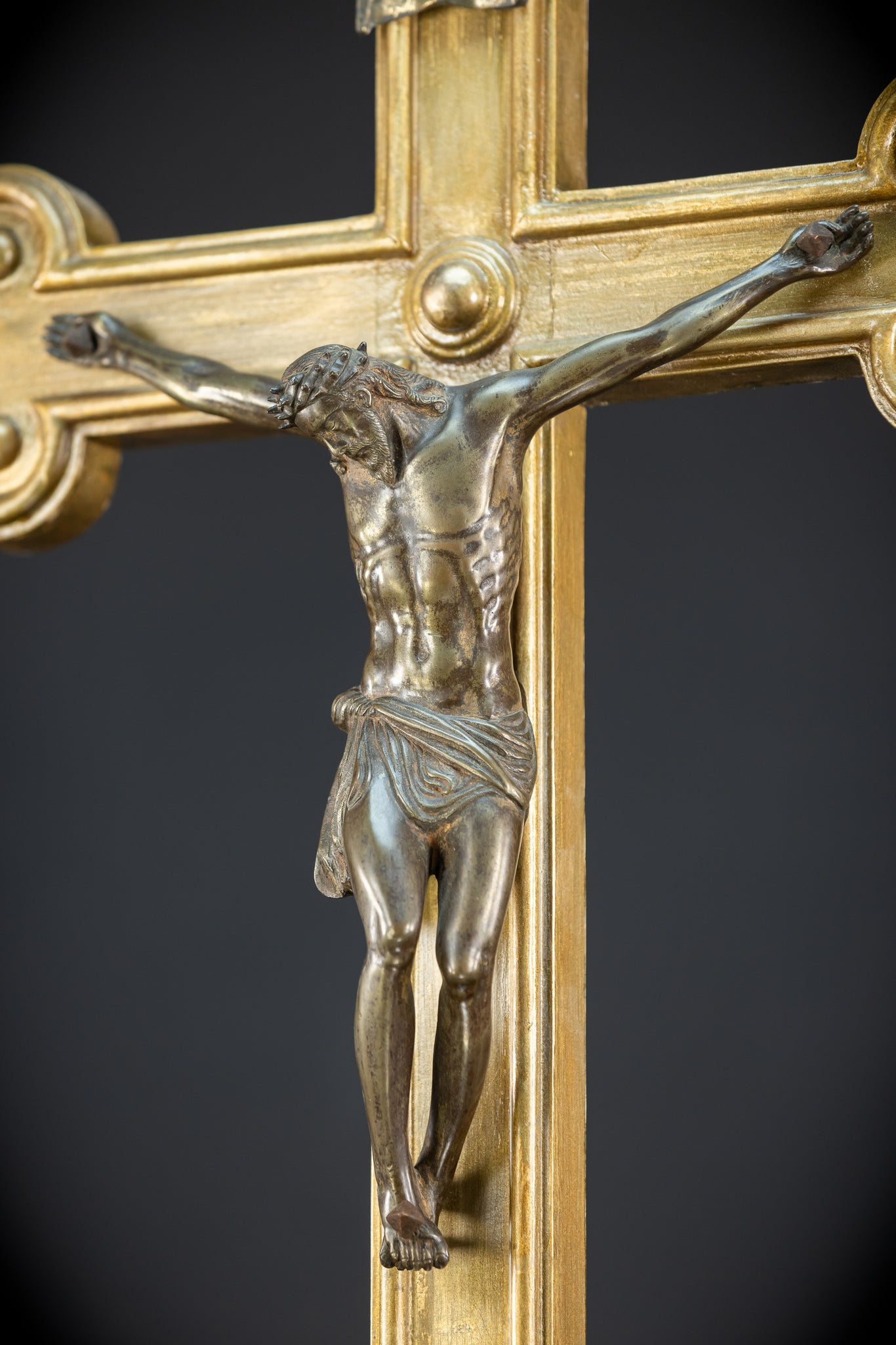 Wooden Altar Crucifix | 1884 Antique | 37.4" / 95 cm