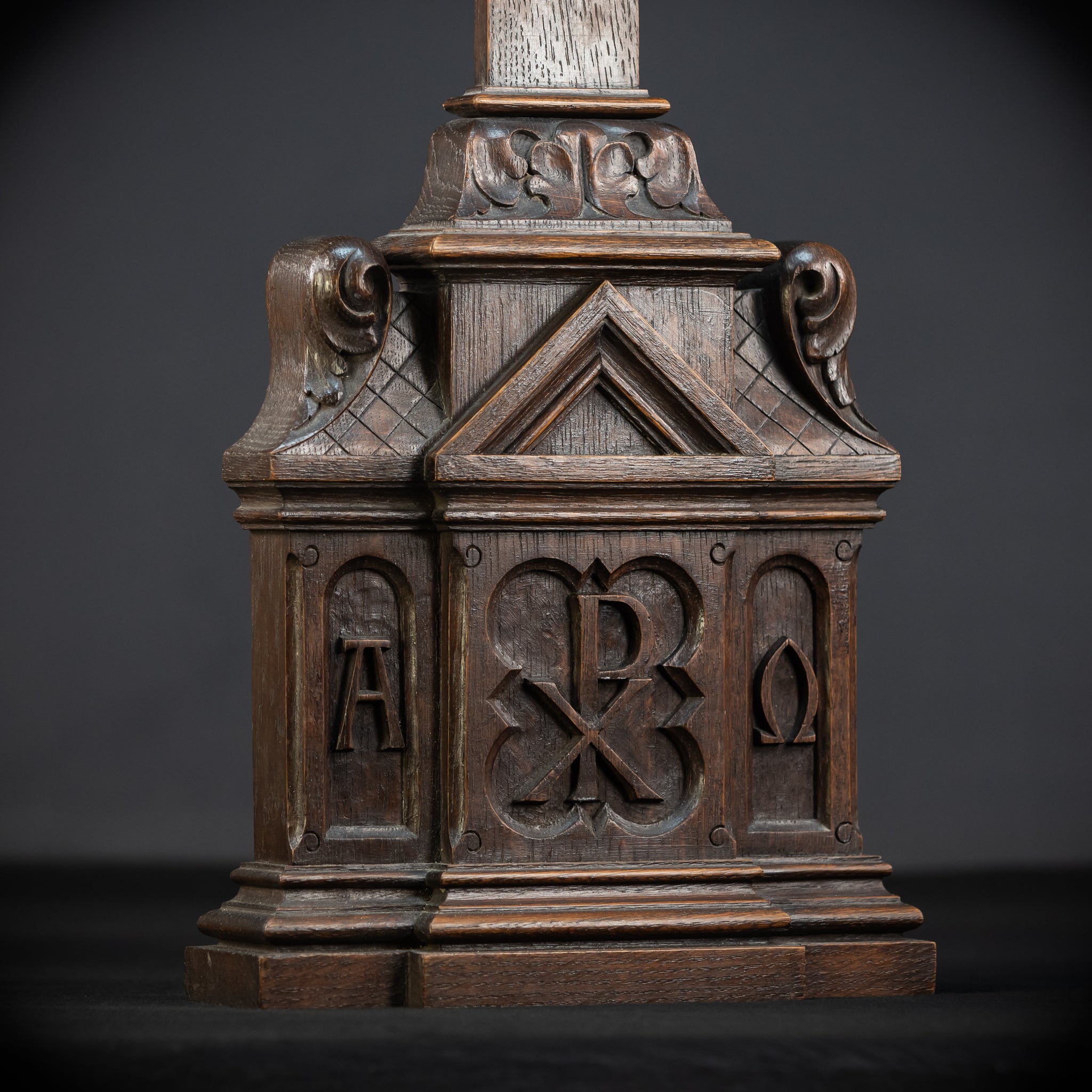 Wooden Altar Crucifix | 1800s Antique | 34.6" / 88 cm