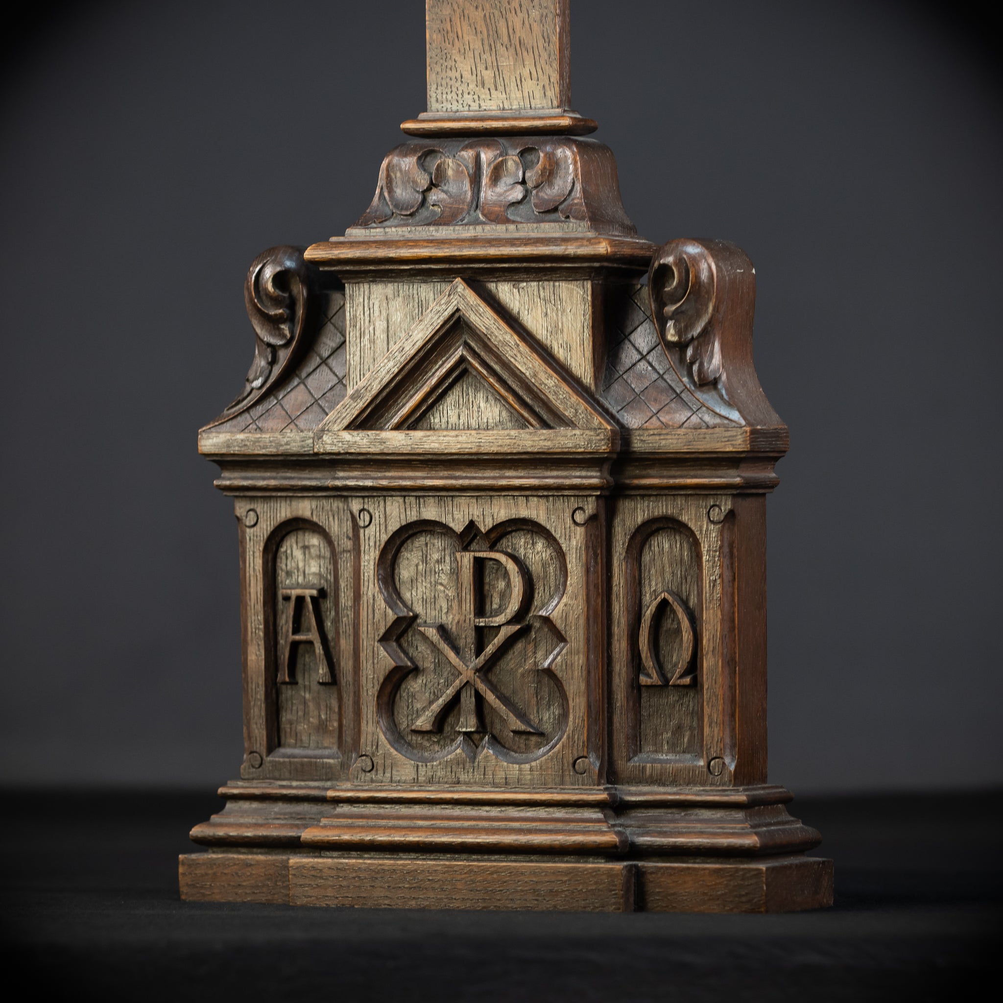 Wooden Altar Crucifix | 1800s Antique | 34.6" / 88 cm