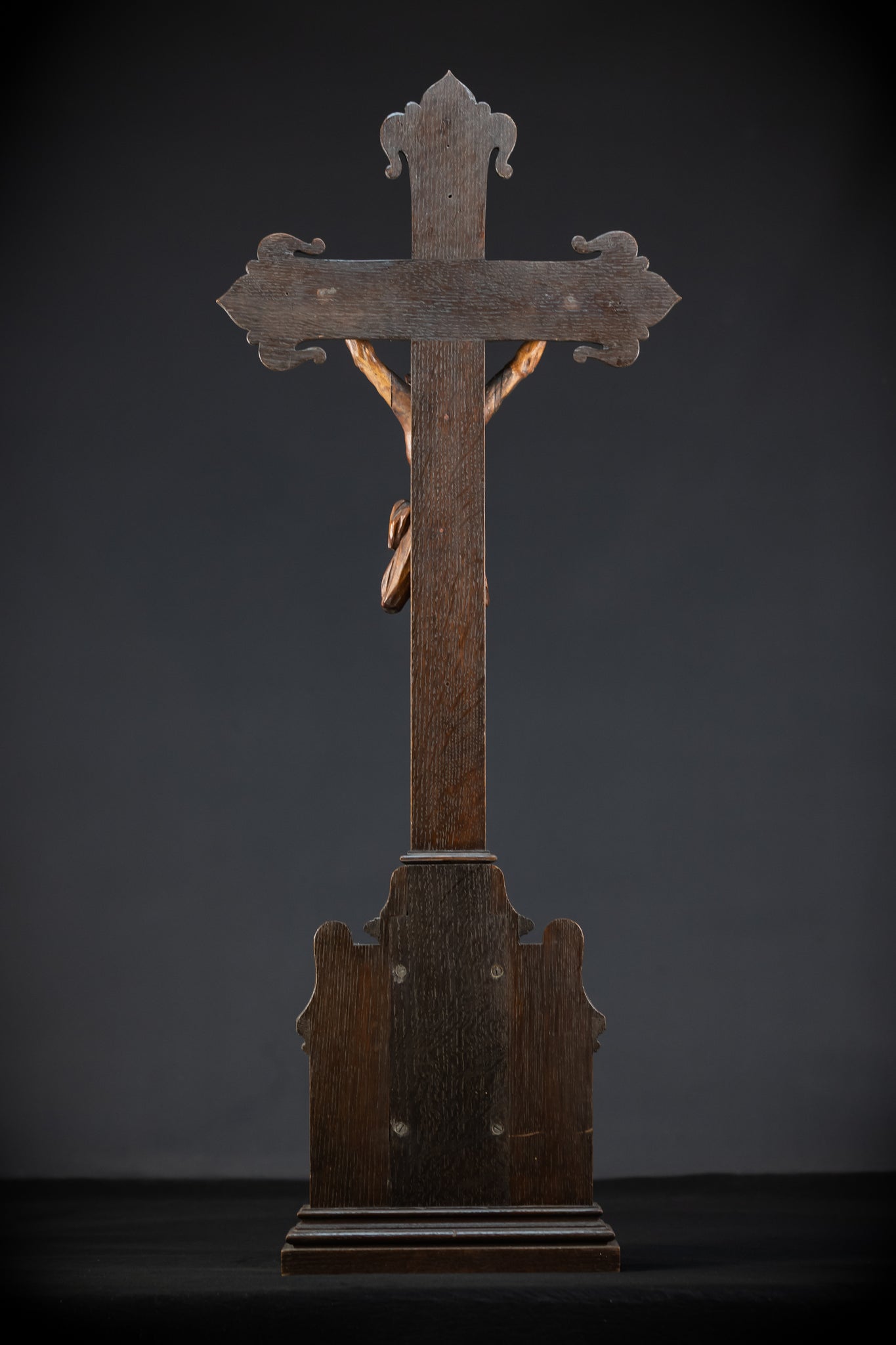 Wooden Altar Crucifix | 1800s Antique | 34.6" / 88 cm