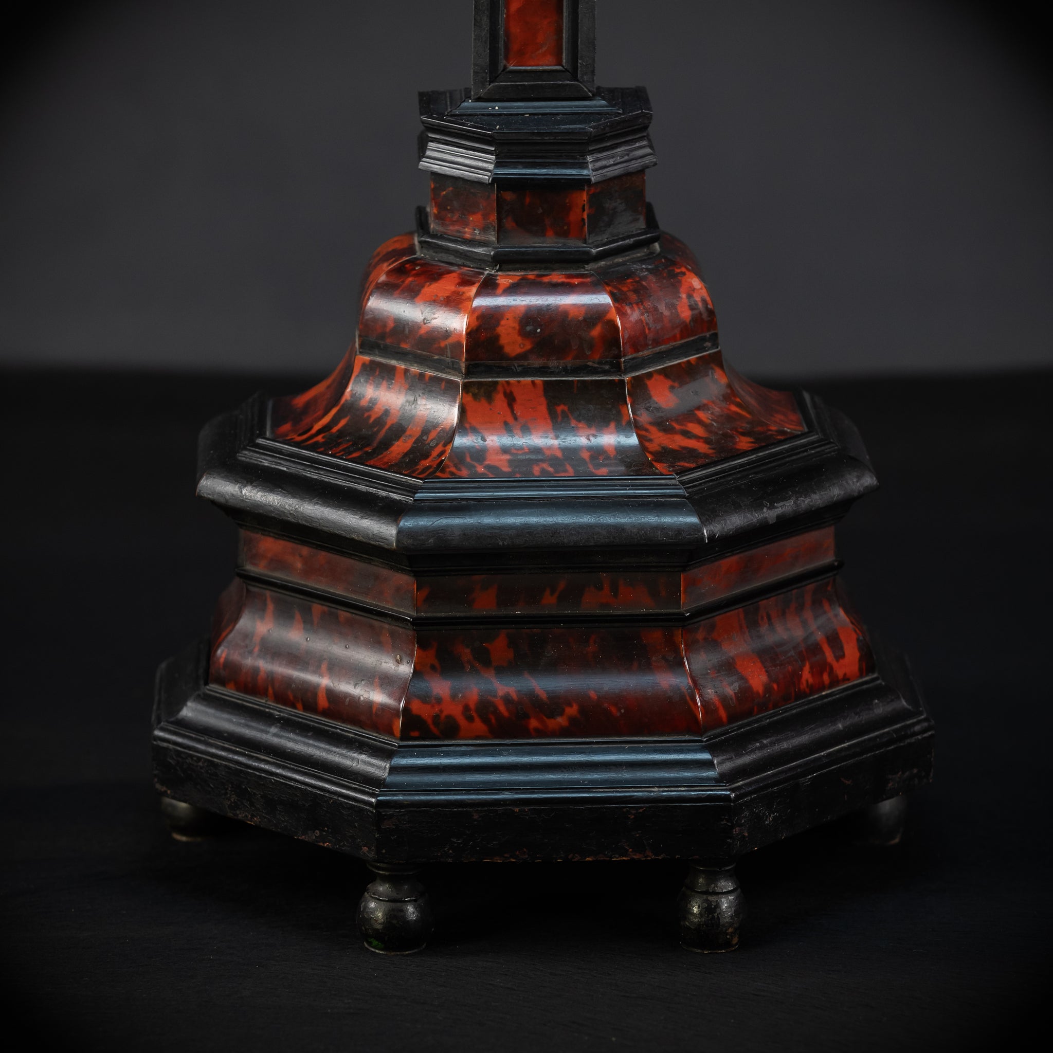 39.6" Wooden Altar Crucifix | 17th / 18th C Bronze Corpus Christi