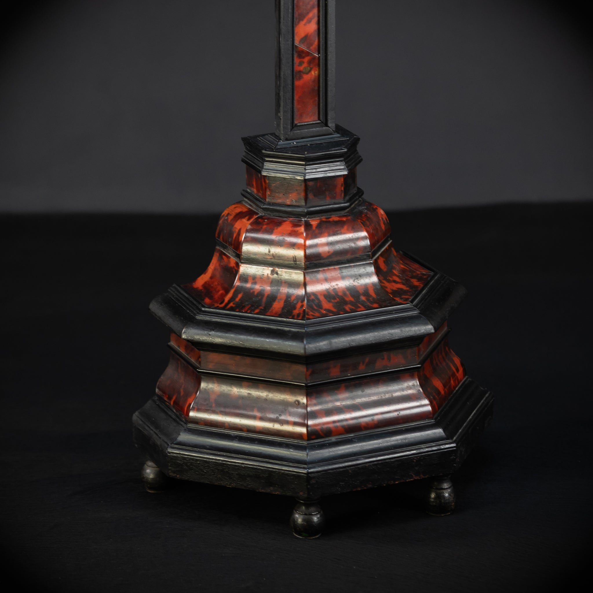 39.6" Wooden Altar Crucifix | 17th / 18th C Bronze Corpus Christi