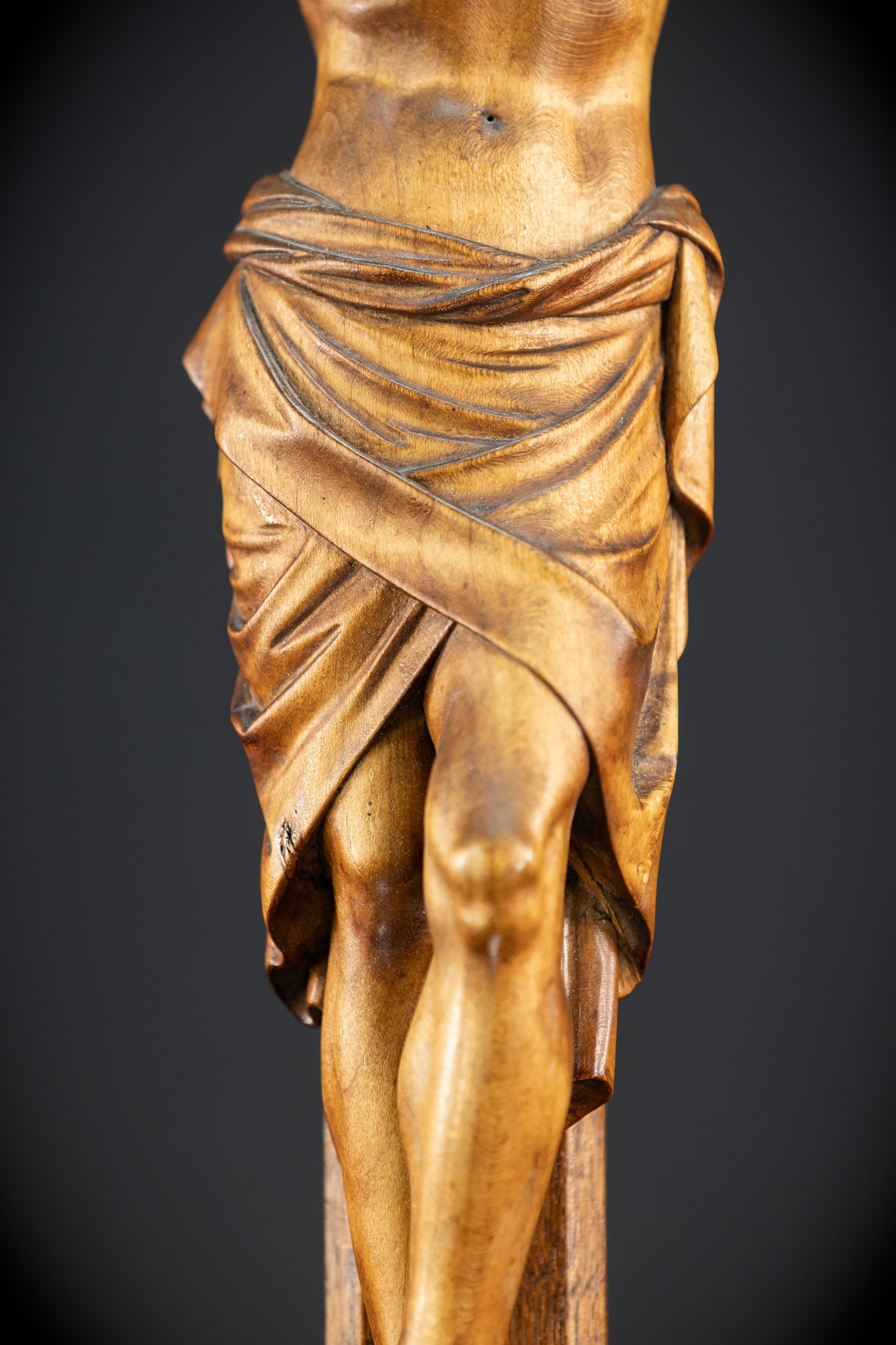 Crucifix Wall | 37.8" |  Antique Wooden Church Cross 1800s