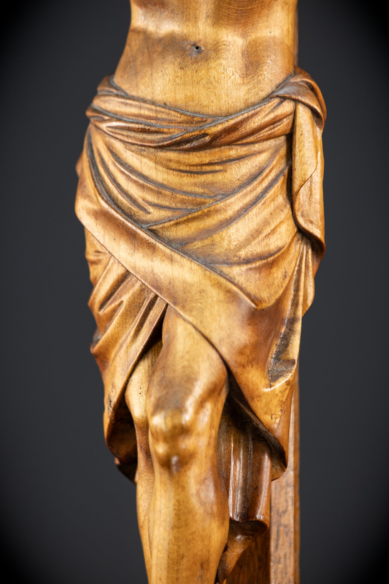 Crucifix Wall | 37.8" |  Antique Wooden Church Cross 1800s