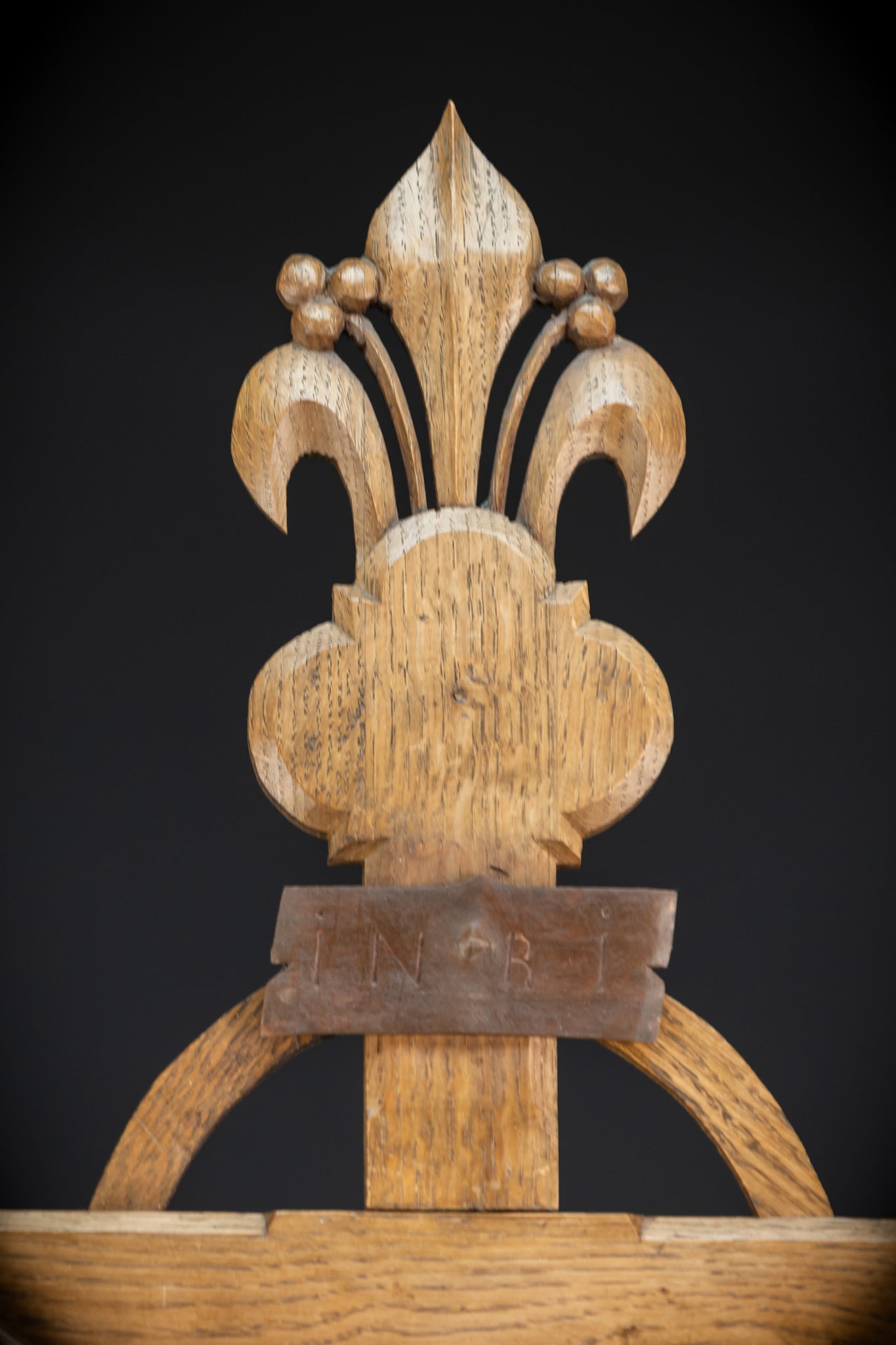 Church Wall Crucifix | 1800s Antique Wooden Cross | 39.8"