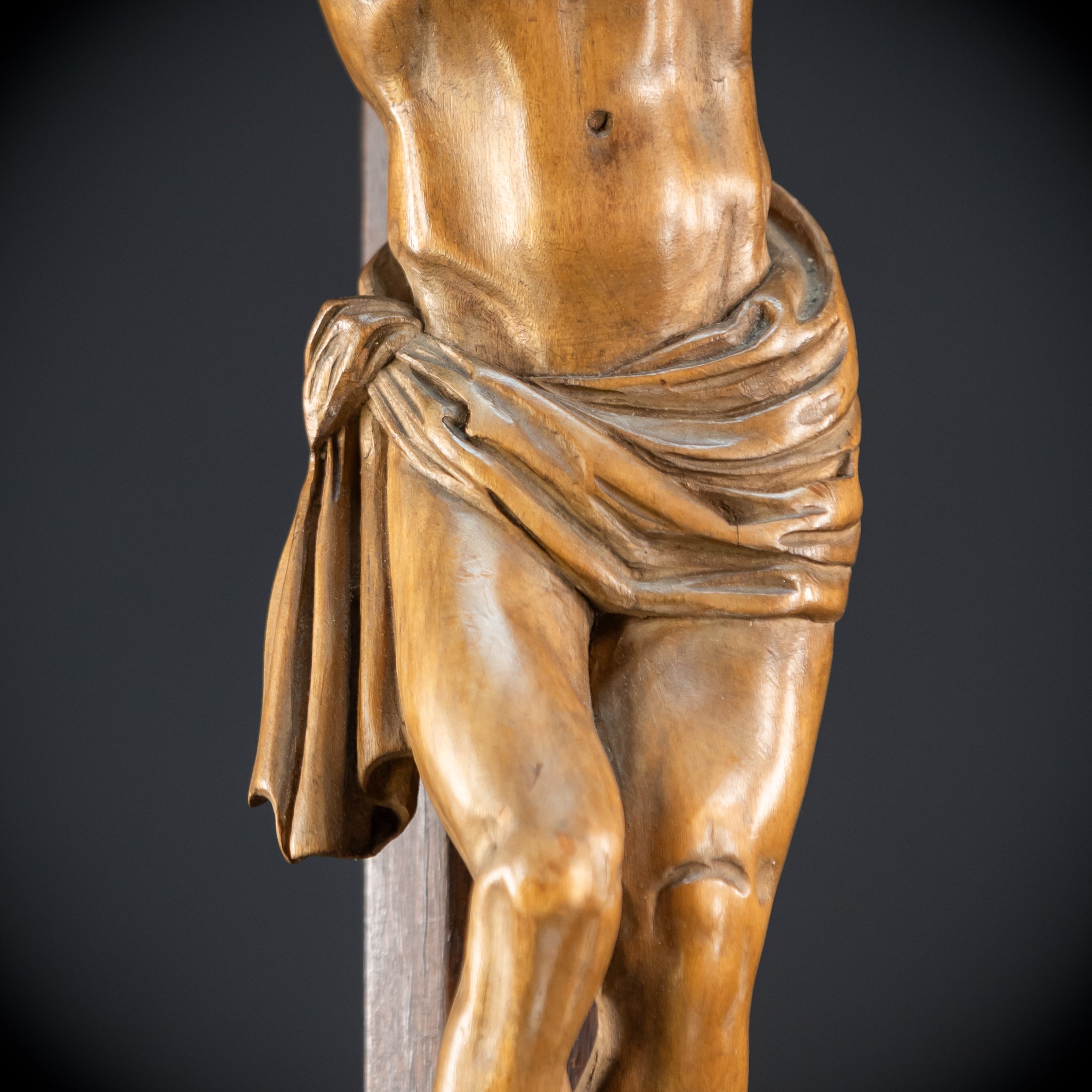 41.3" |  Wall Crucifix | Antique Wooden Church Cross 1800s