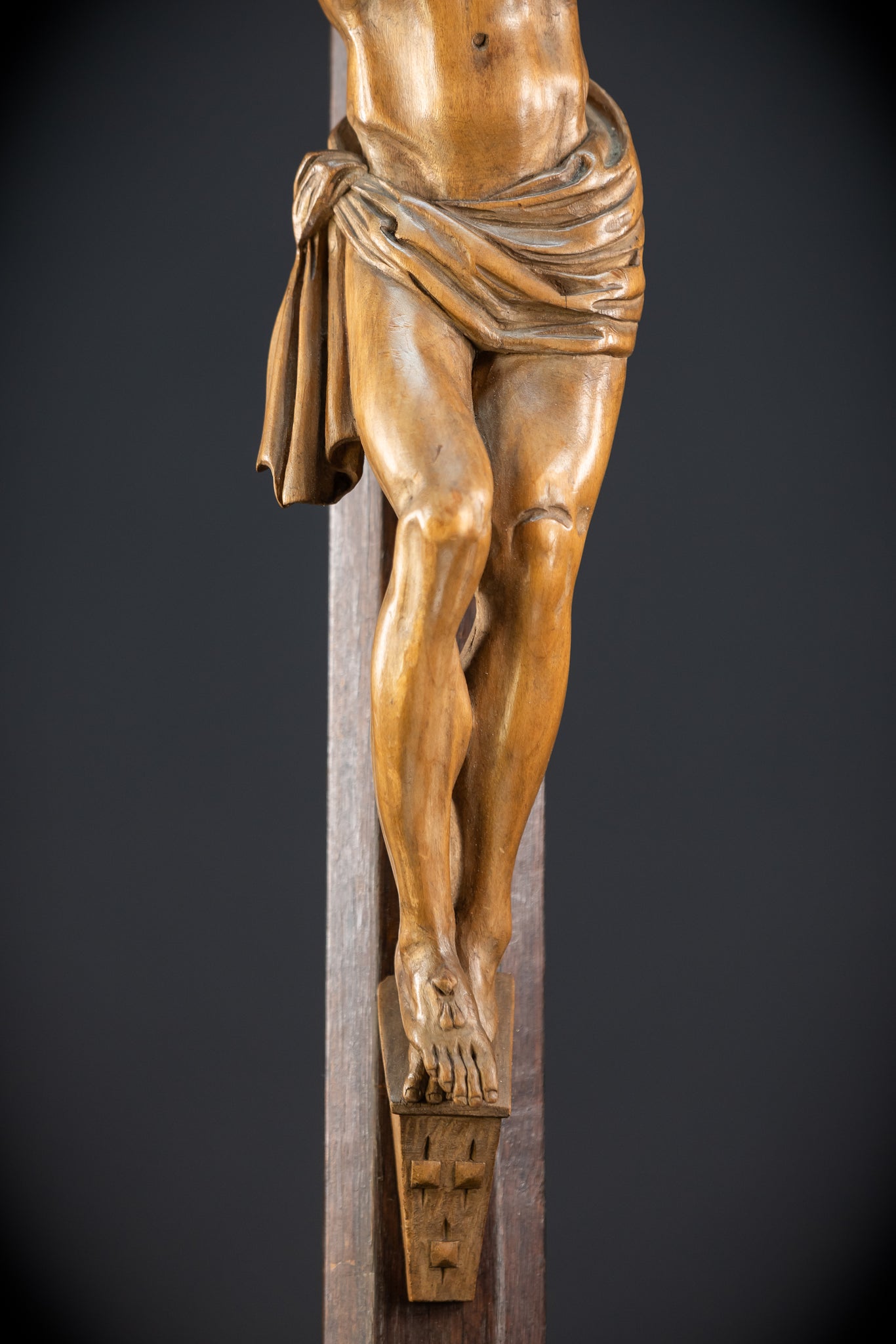 41.3" |  Wall Crucifix | Antique Wooden Church Cross 1800s