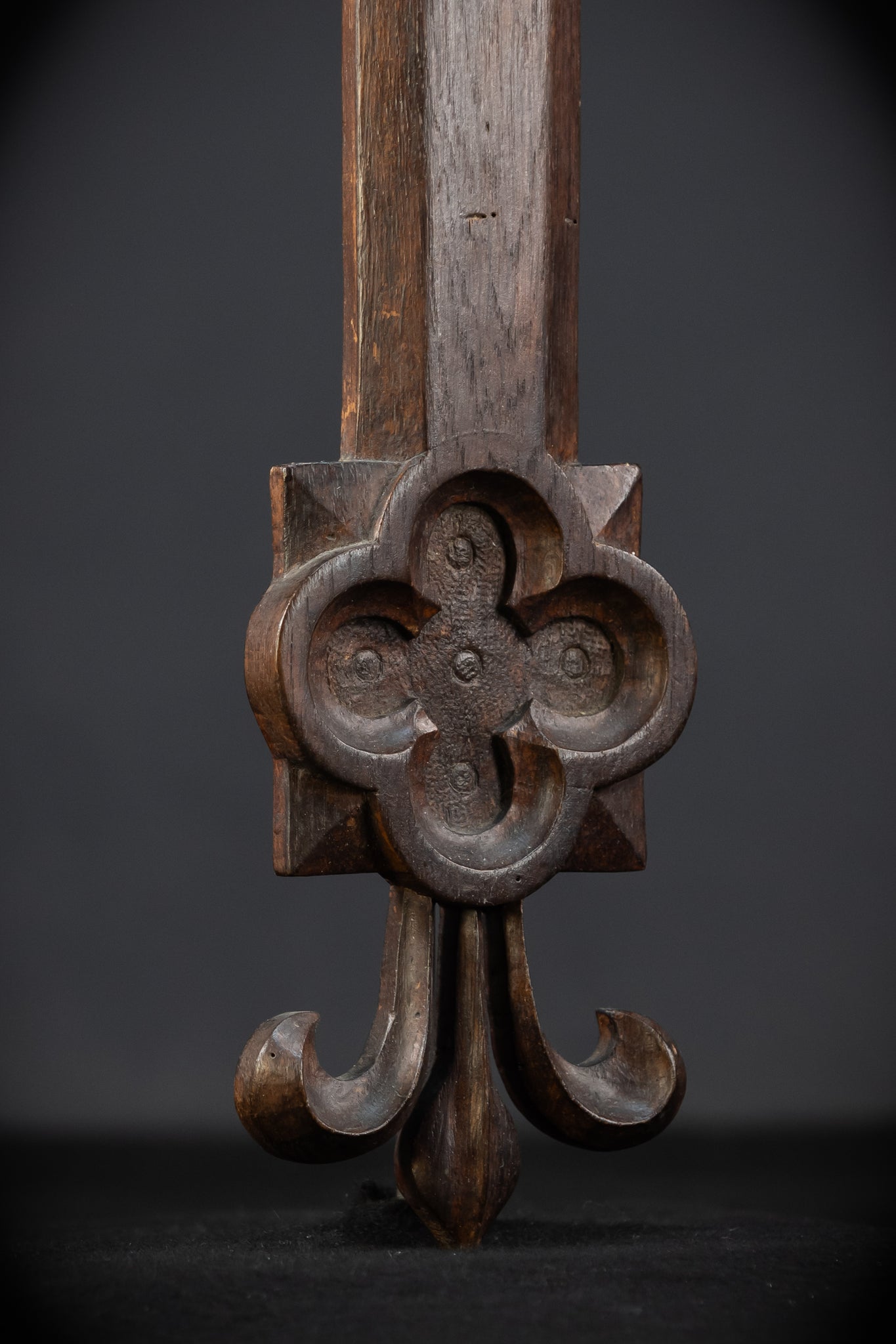 41.3" |  Wall Crucifix | Antique Wooden Church Cross 1800s