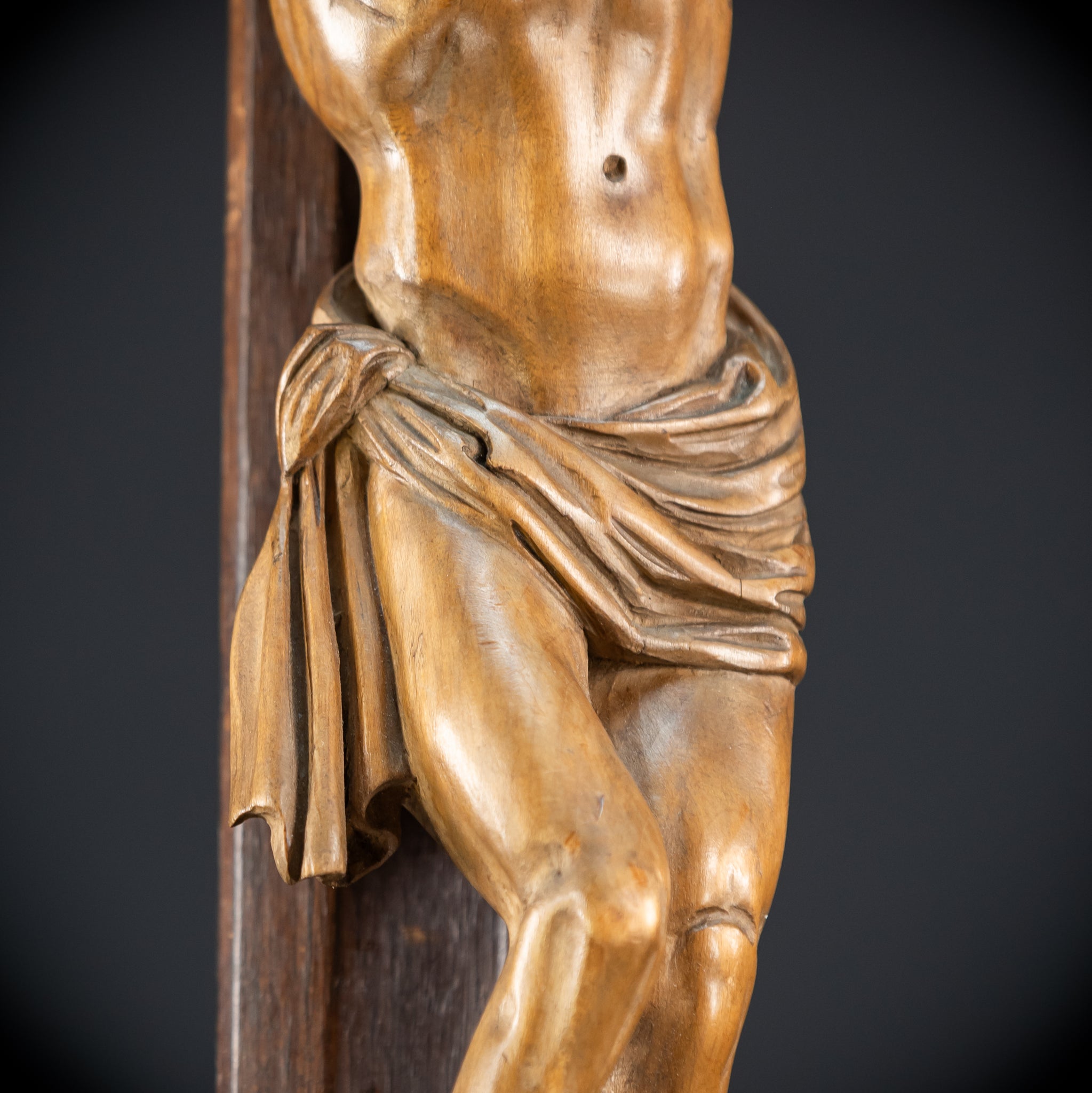 41.3" |  Wall Crucifix | Antique Wooden Church Cross 1800s