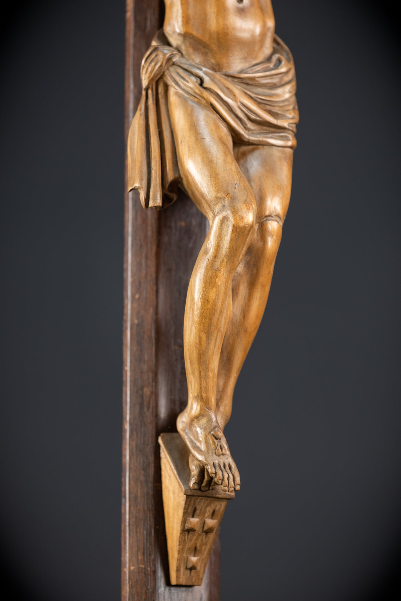 41.3" |  Wall Crucifix | Antique Wooden Church Cross 1800s