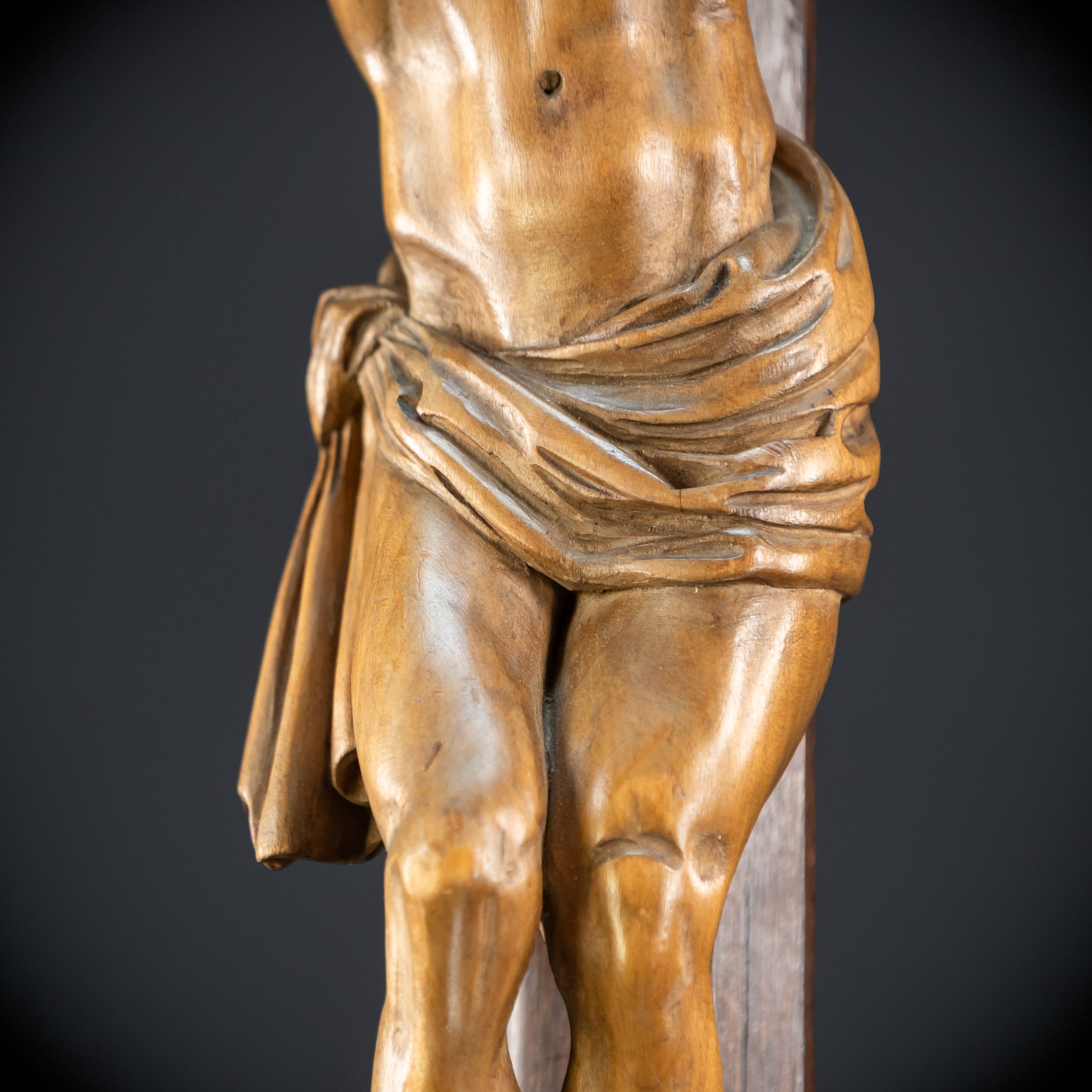 41.3" |  Wall Crucifix | Antique Wooden Church Cross 1800s