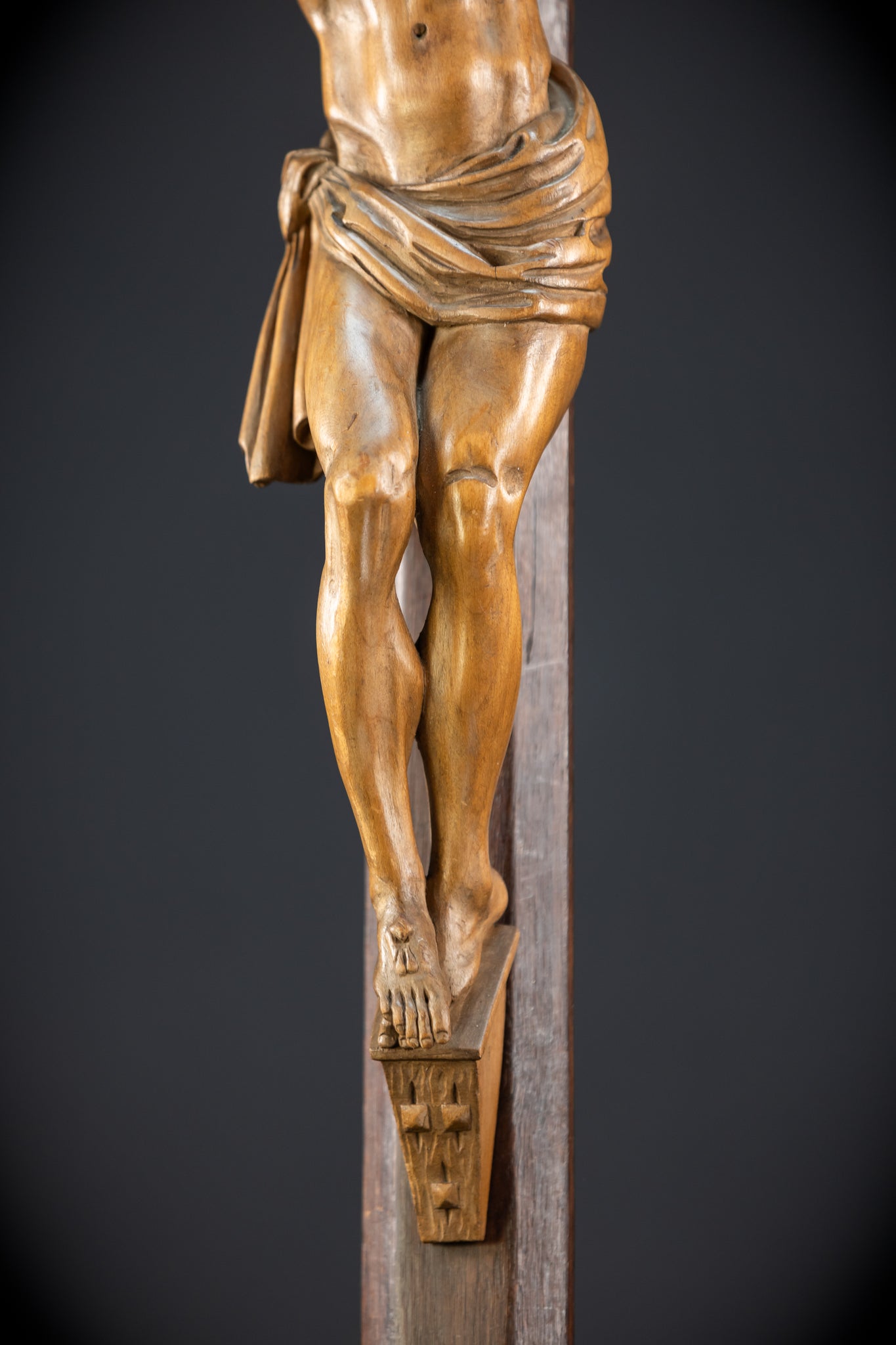 41.3" |  Wall Crucifix | Antique Wooden Church Cross 1800s