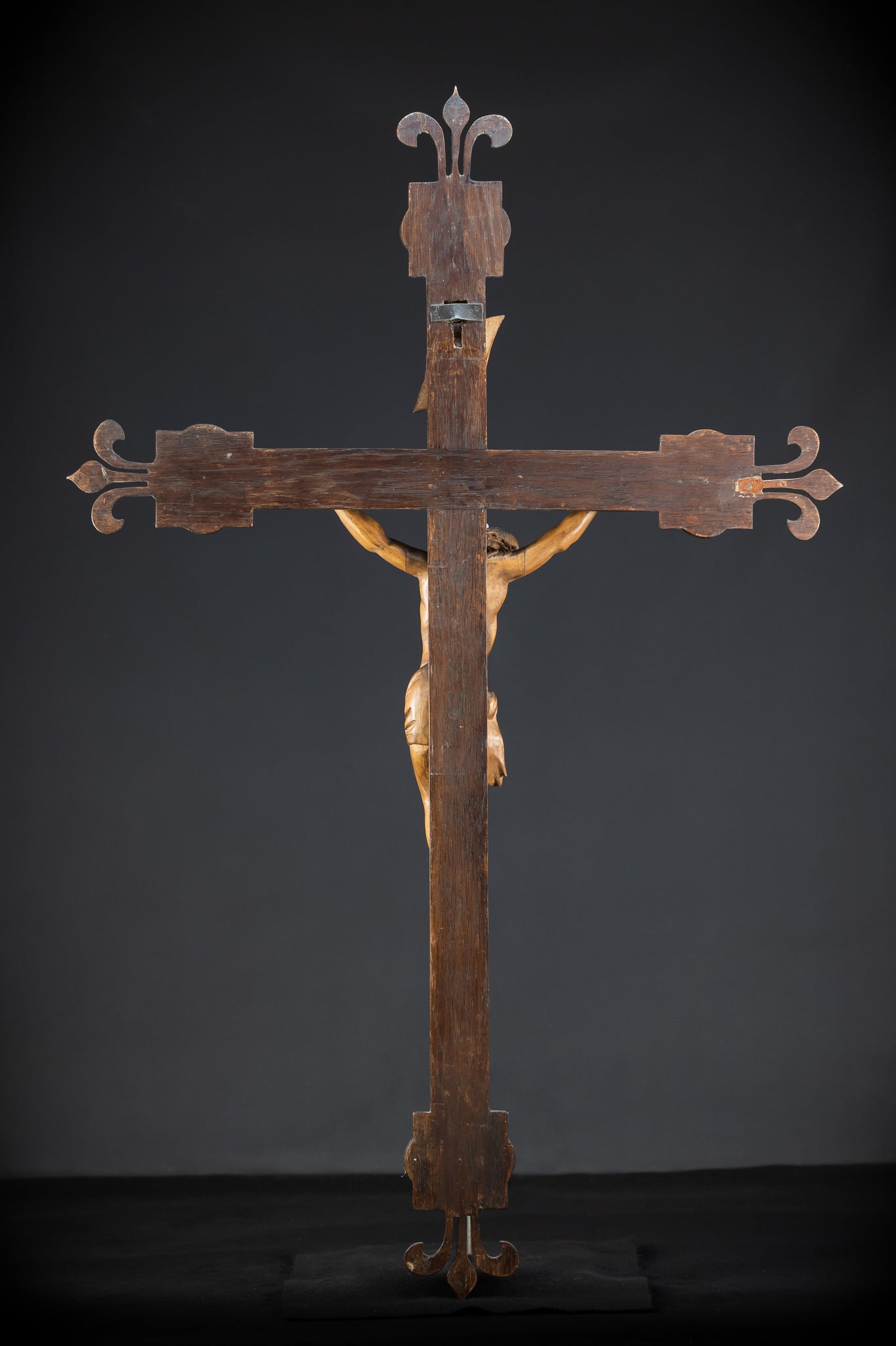 41.3" |  Wall Crucifix | Antique Wooden Church Cross 1800s