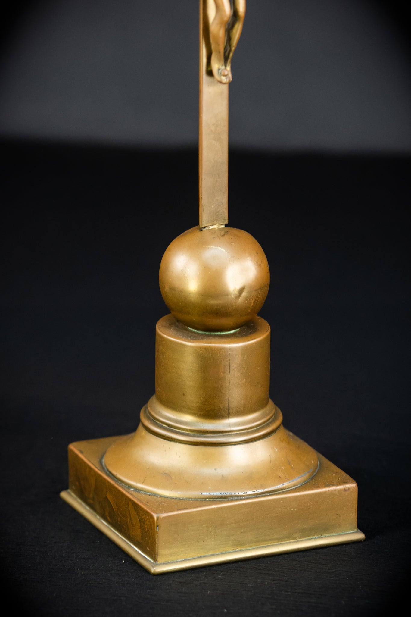 Altar Crucifix | French 1700s Gilded Bronze | 17.7"