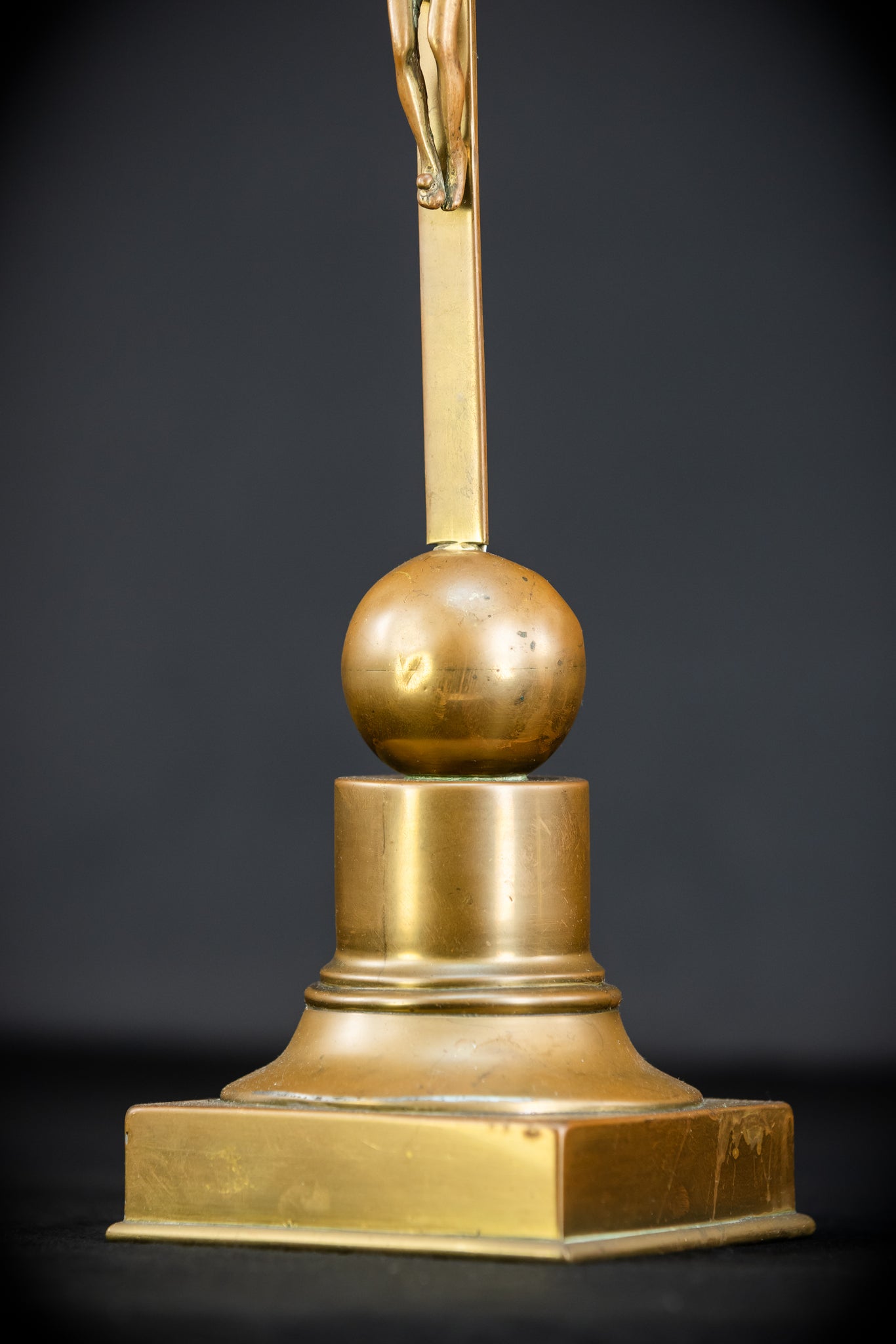 Altar Crucifix | French 1700s Gilded Bronze | 17.7"