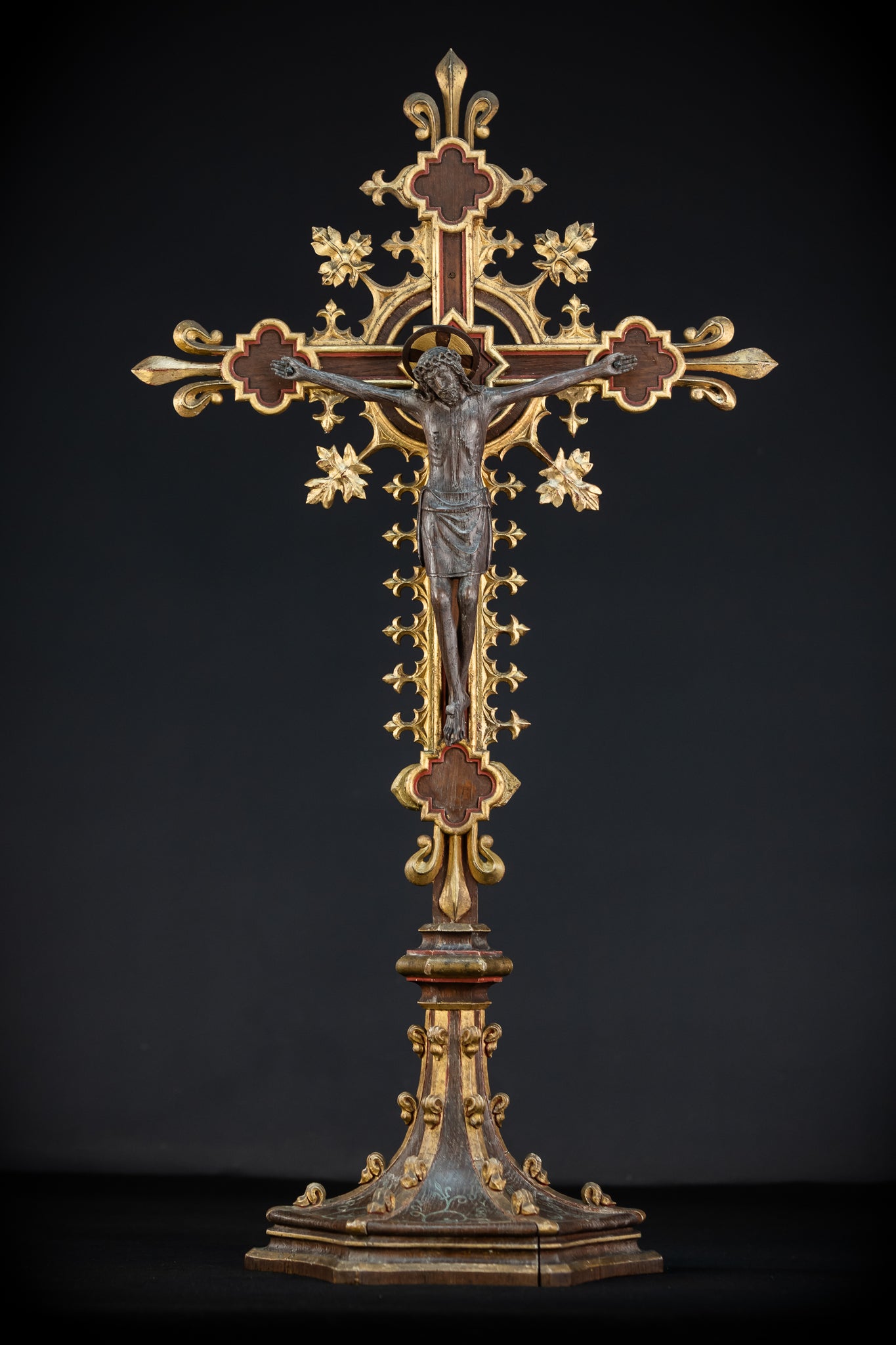 Crucifix Altar | French Baroque Cross | 1700s | 28.7"
