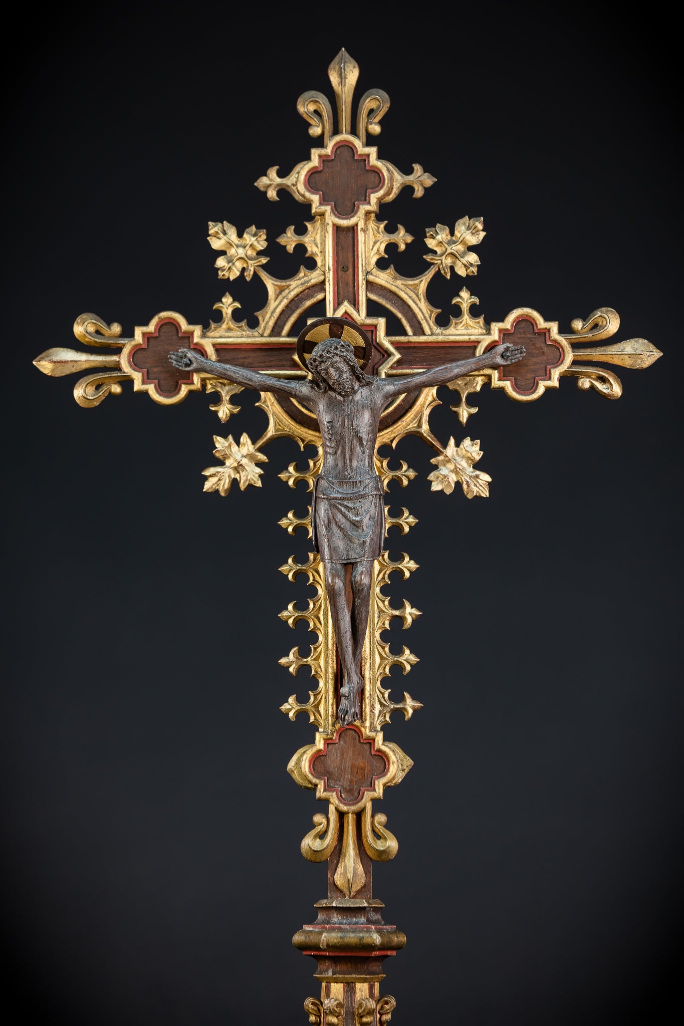 Crucifix Altar | French Baroque Cross | 1700s | 28.7"