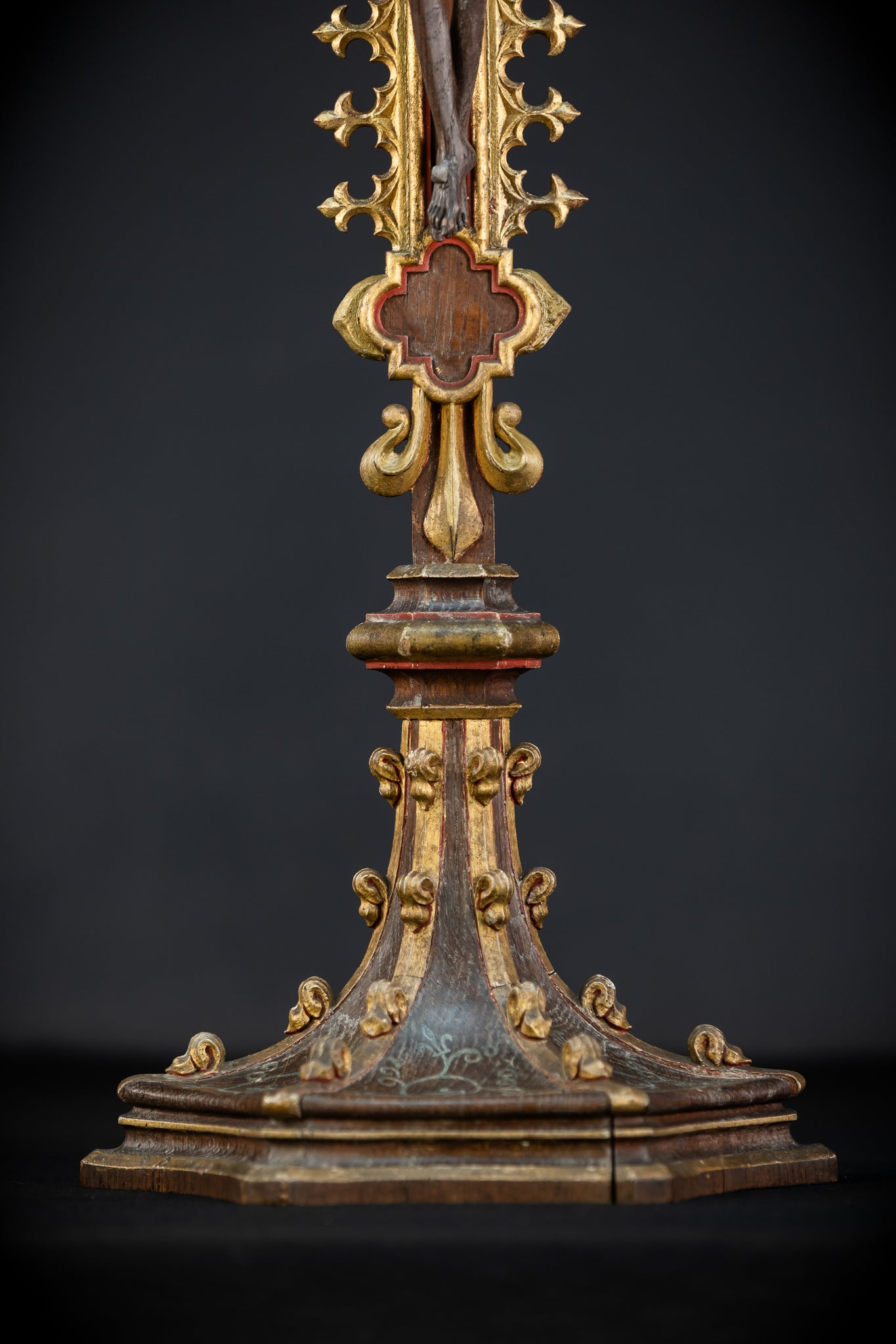 Crucifix Altar | French Baroque Cross | 1700s | 28.7"
