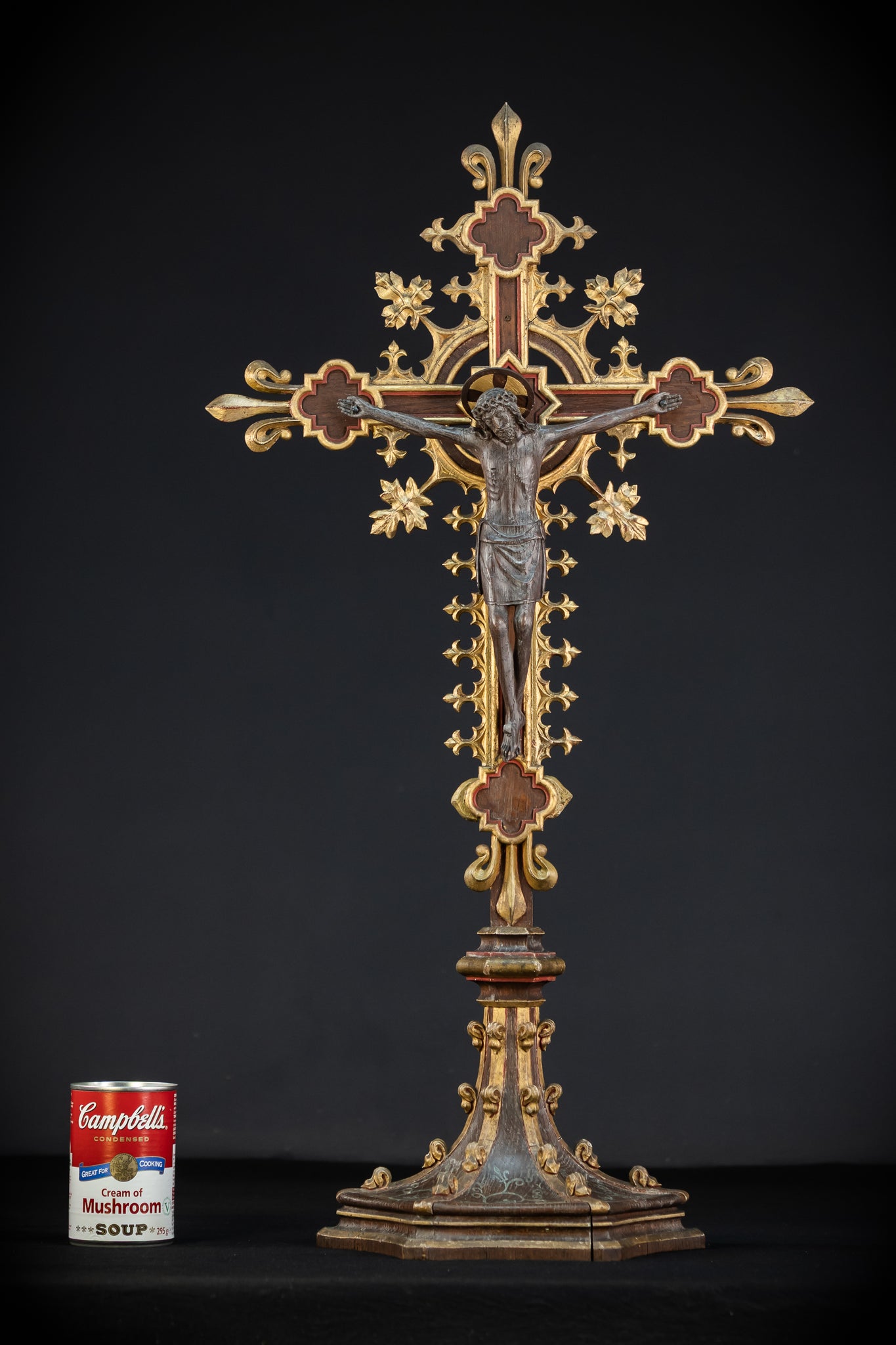 Crucifix Altar | French Baroque Cross | 1700s | 28.7"
