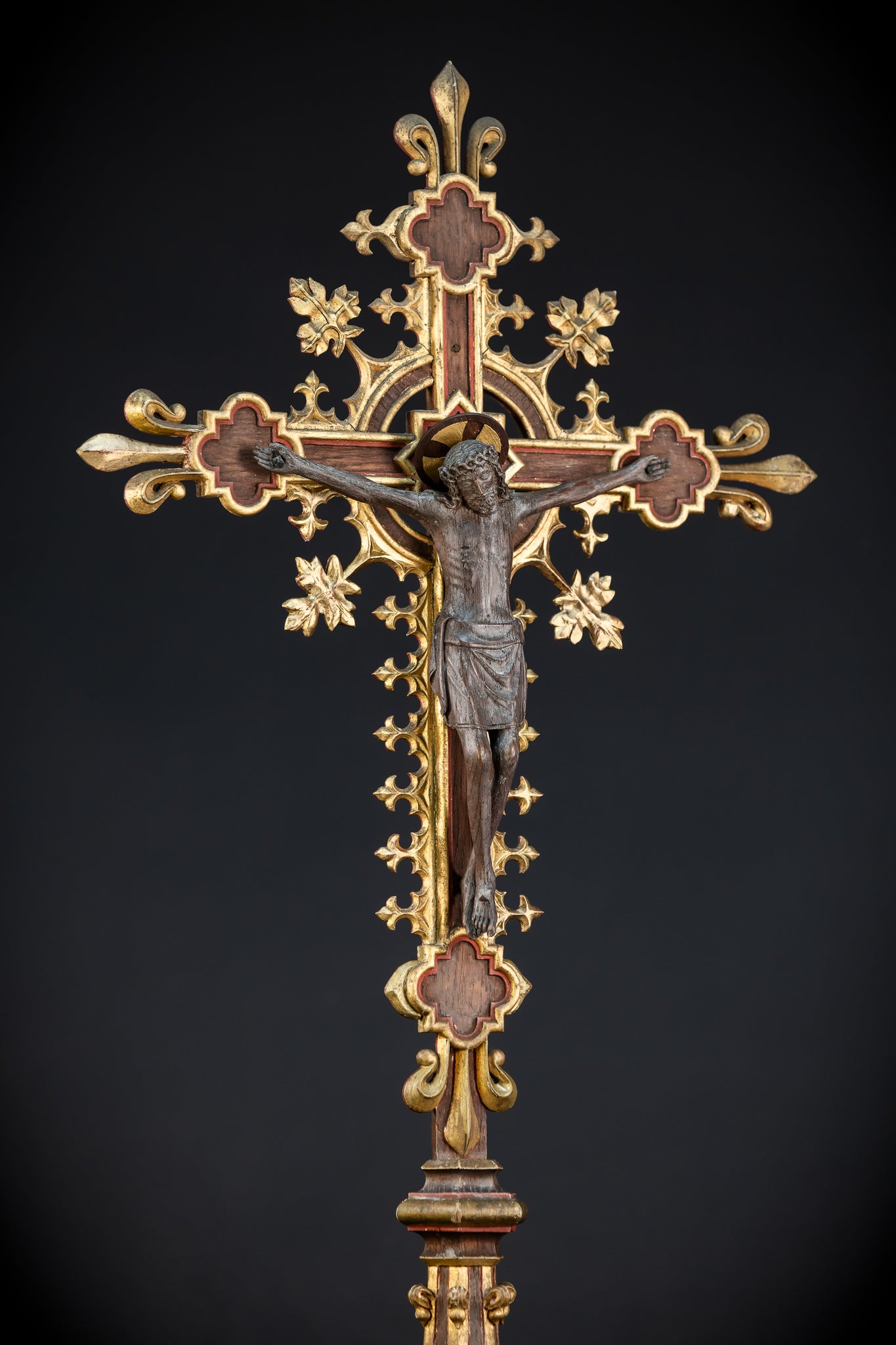 Crucifix Altar | French Baroque Cross | 1700s | 28.7"