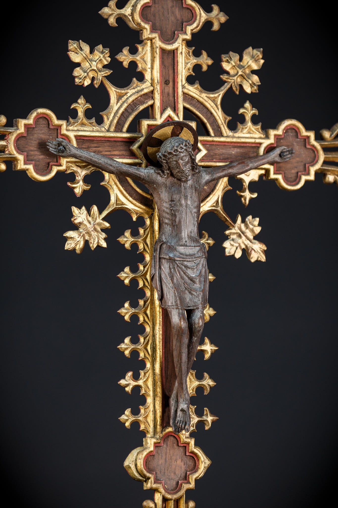 Crucifix Altar | French Baroque Cross | 1700s | 28.7"