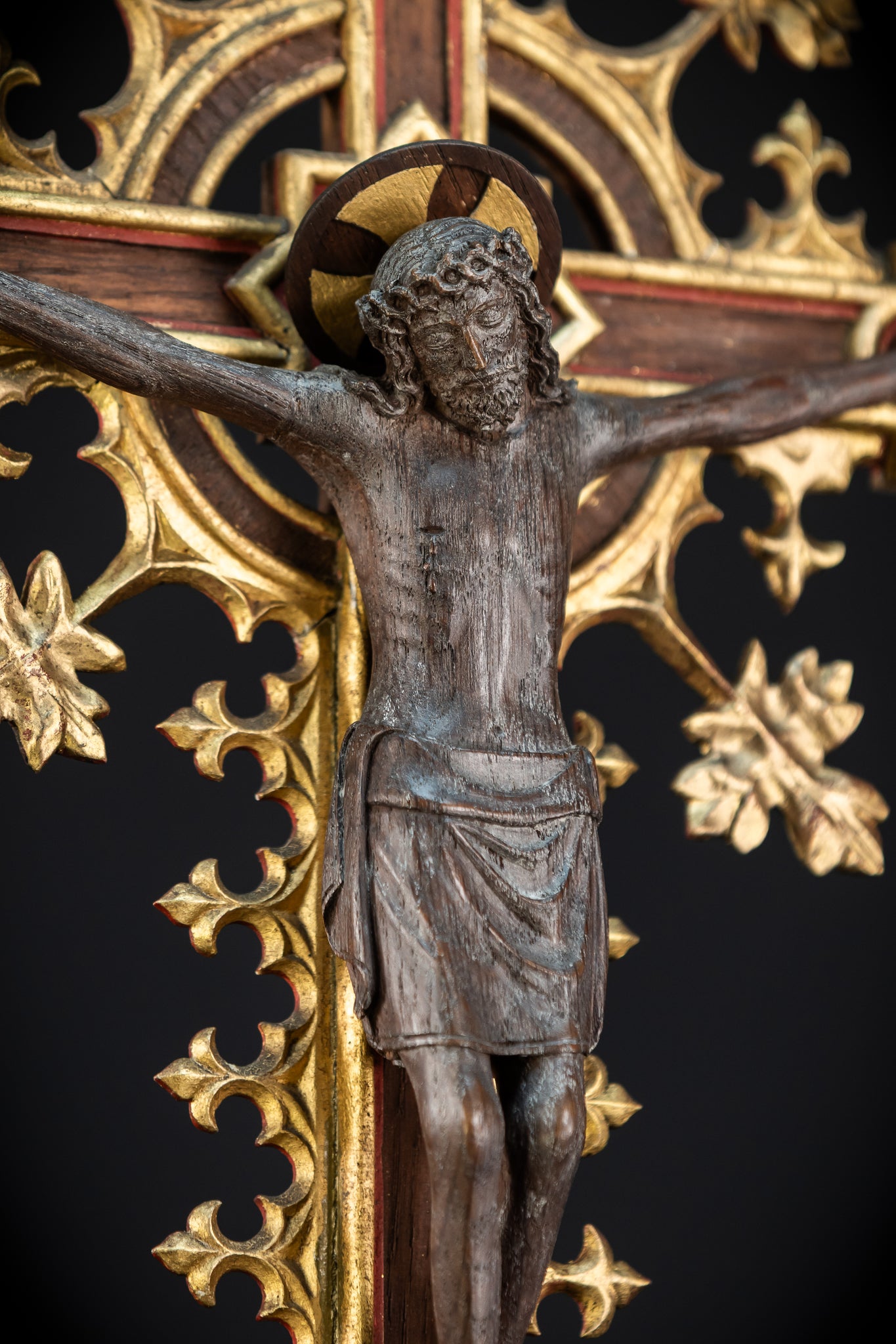 Crucifix Altar | French Baroque Cross | 1700s | 28.7"