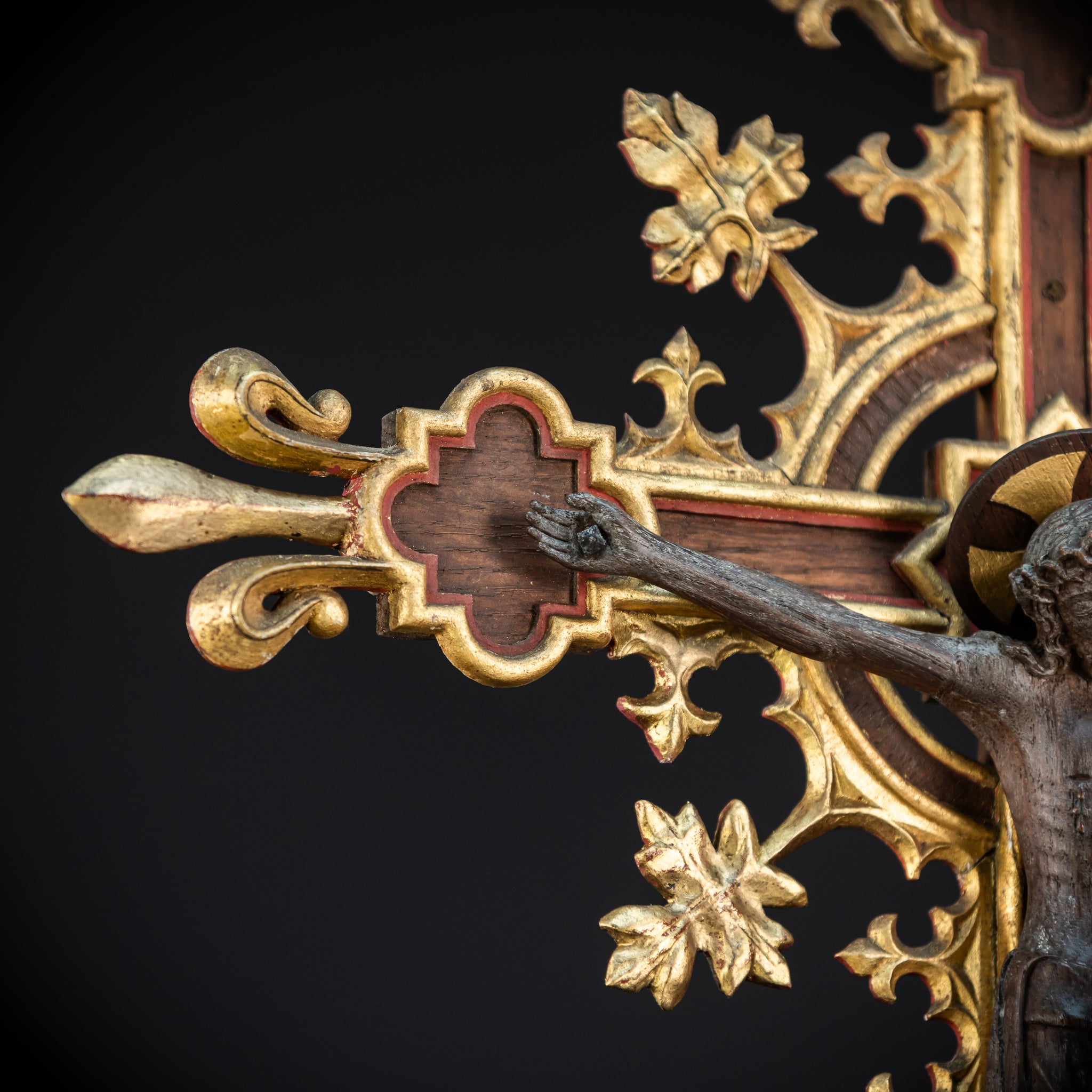 Crucifix Altar | French Baroque Cross | 1700s | 28.7"