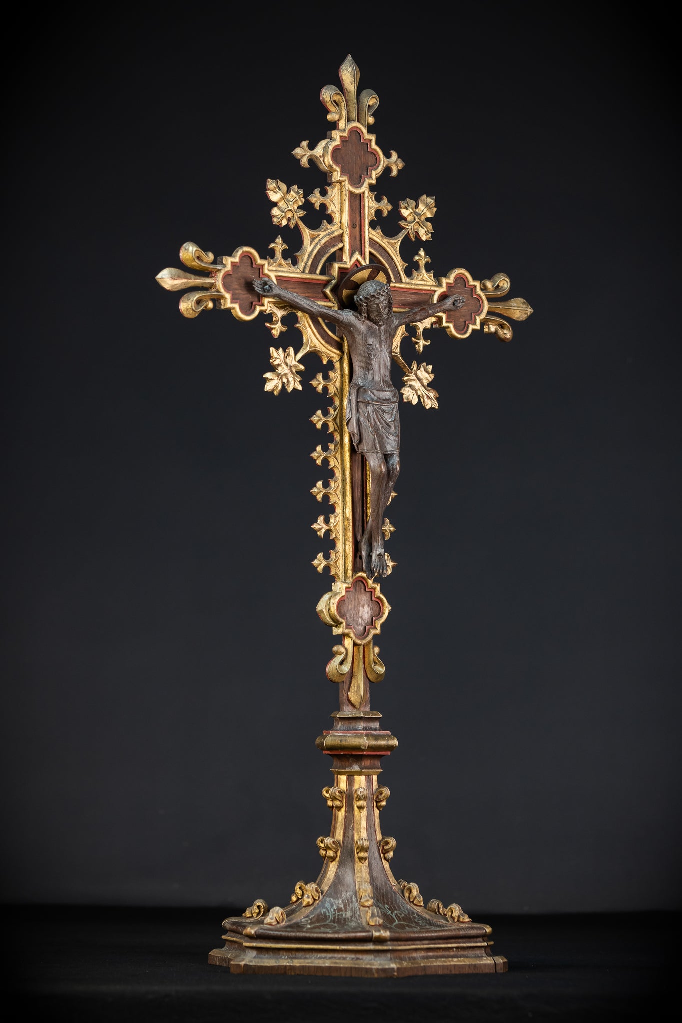 Crucifix Altar | French Baroque Cross | 1700s | 28.7"
