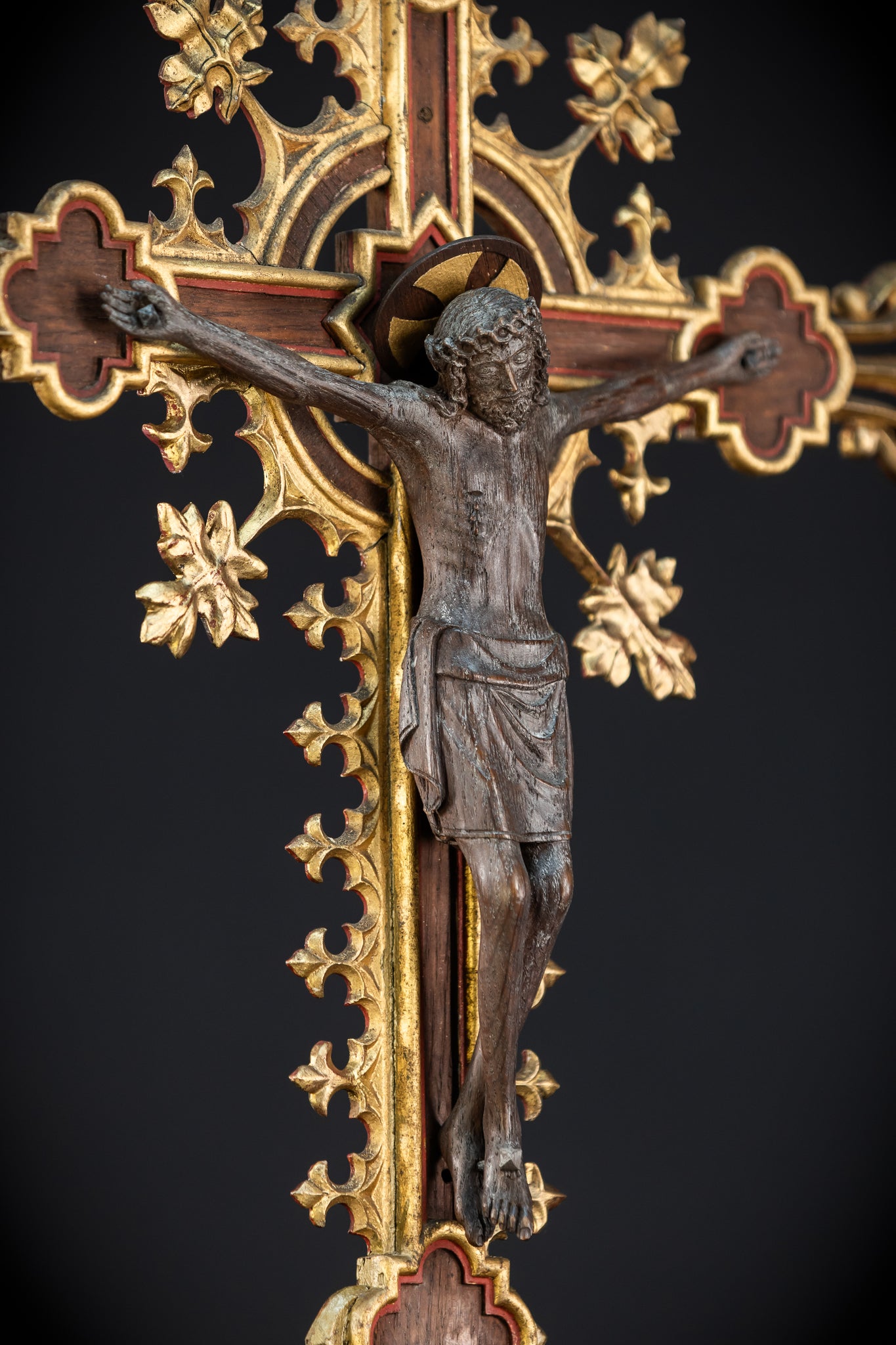 Crucifix Altar | French Baroque Cross | 1700s | 28.7"
