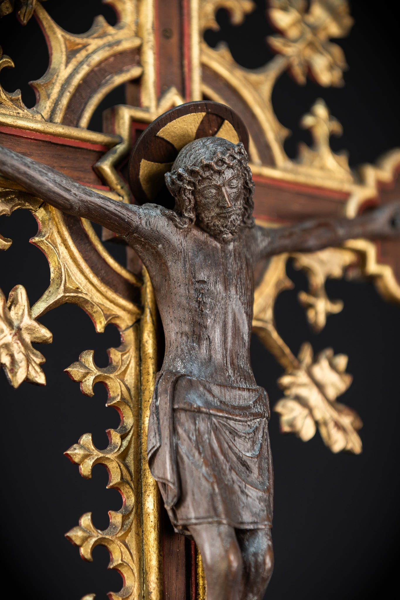 Crucifix Altar | French Baroque Cross | 1700s | 28.7"