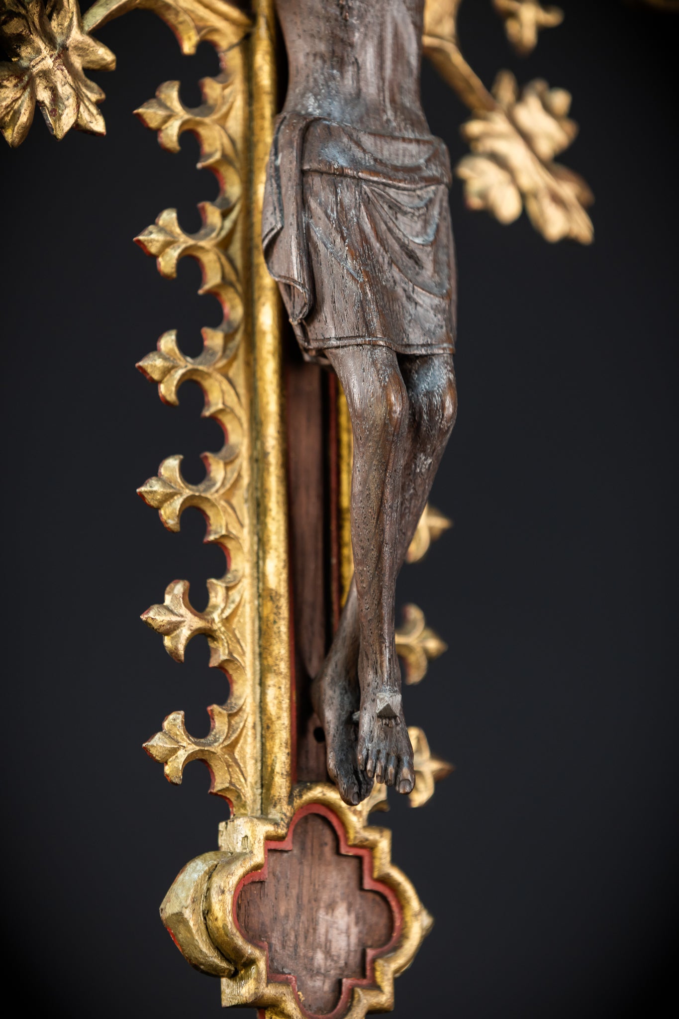 Crucifix Altar | French Baroque Cross | 1700s | 28.7"