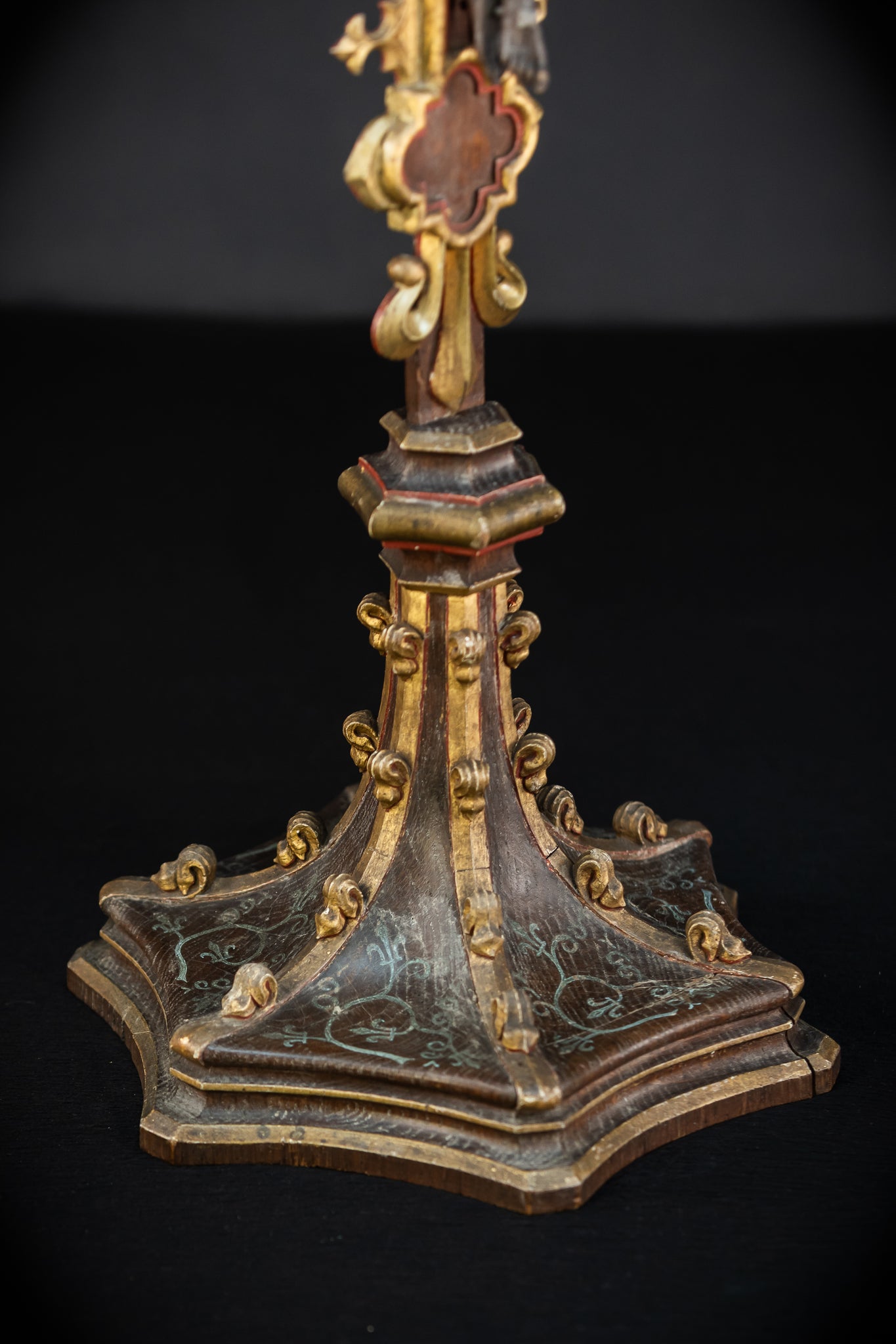 Crucifix Altar | French Baroque Cross | 1700s | 28.7"