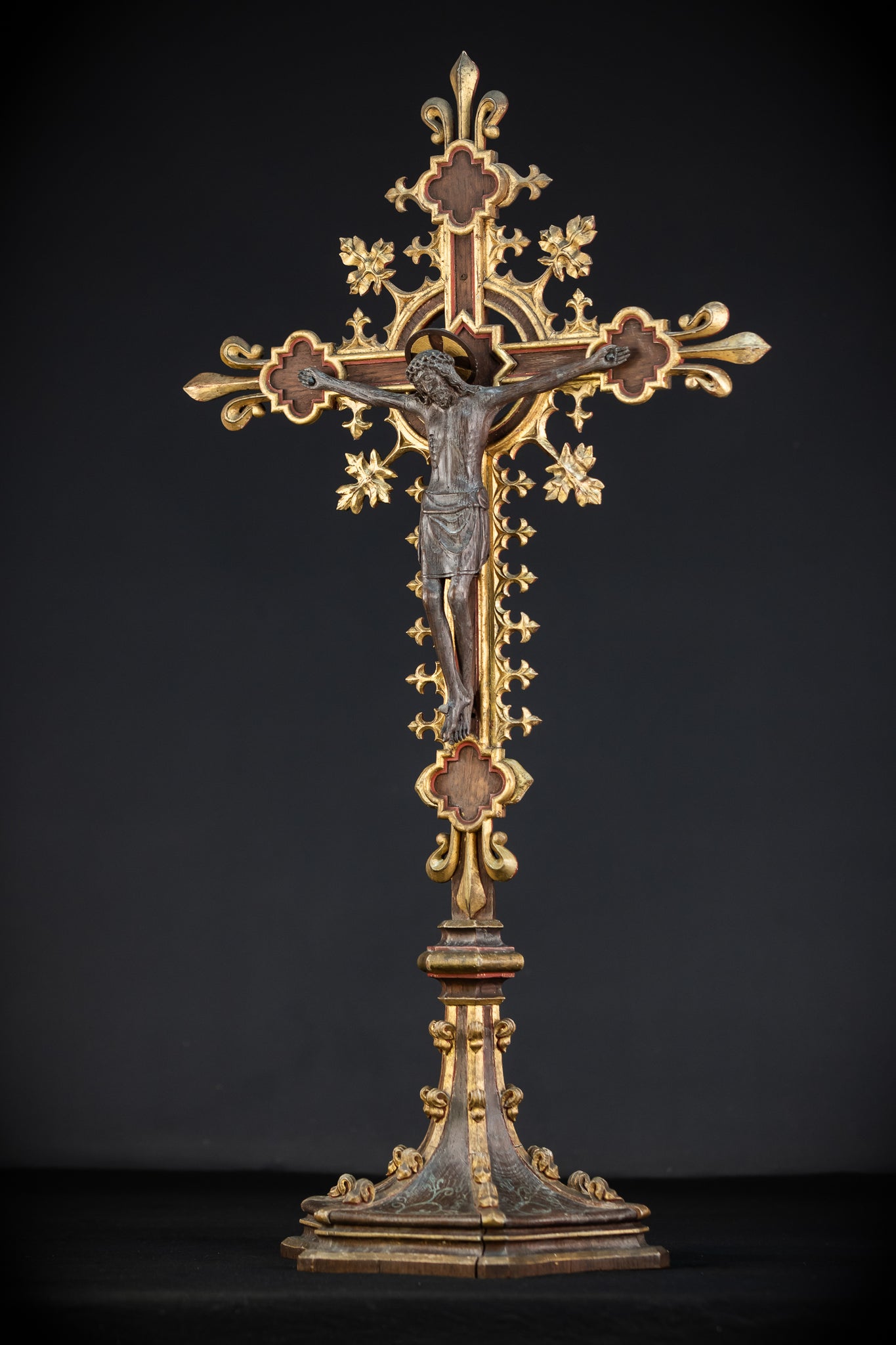 Crucifix Altar | French Baroque Cross | 1700s | 28.7"