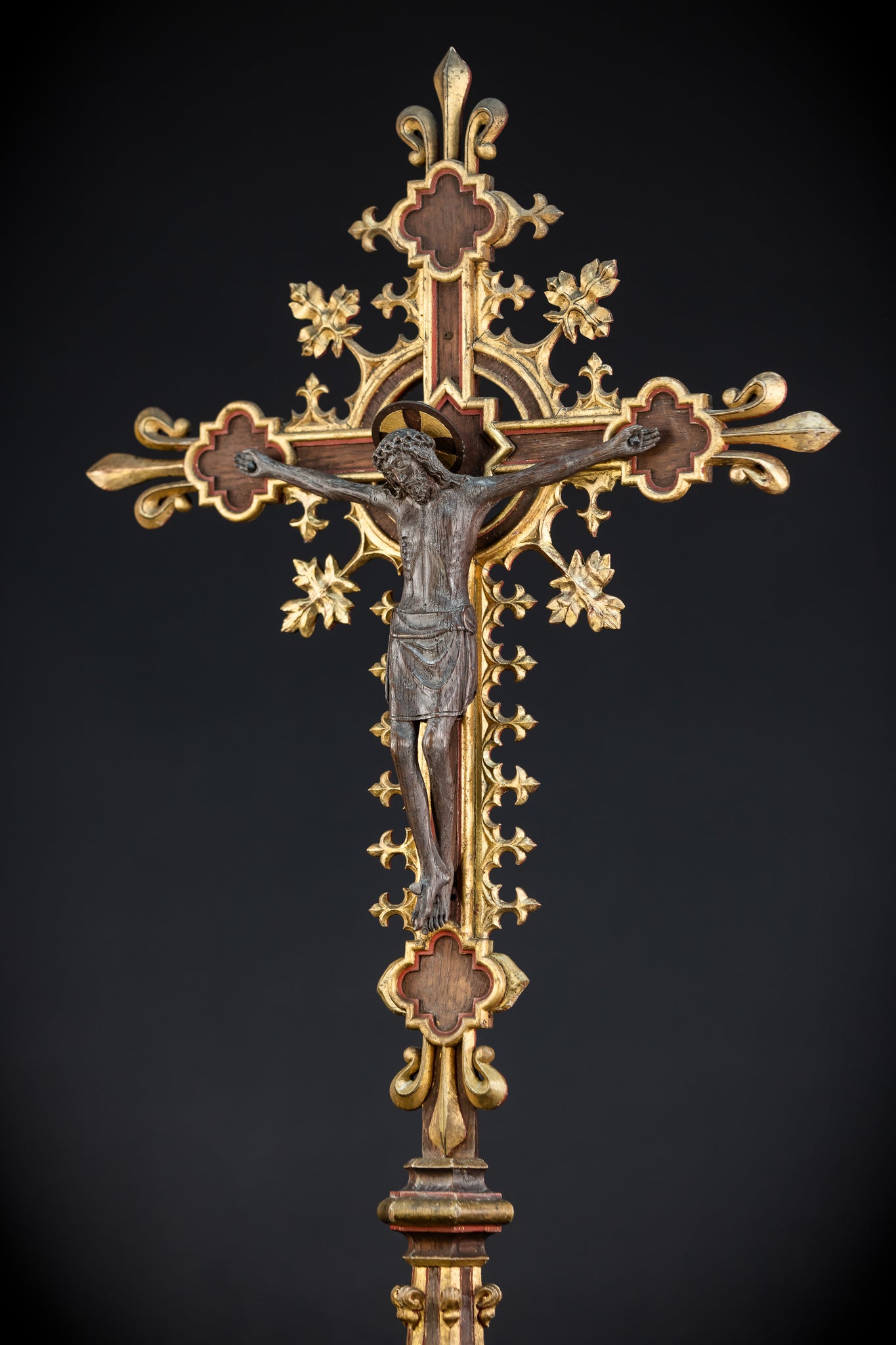 Crucifix Altar | French Baroque Cross | 1700s | 28.7"