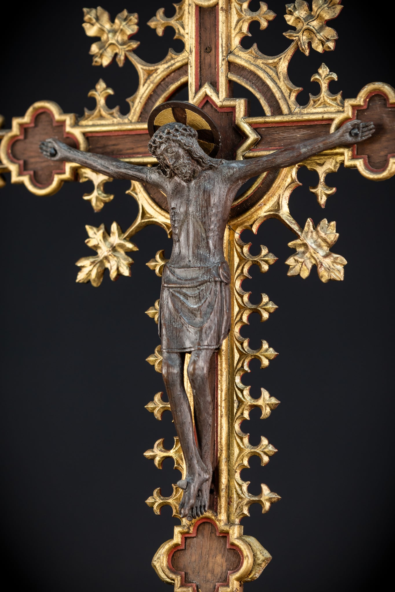 Crucifix Altar | French Baroque Cross | 1700s | 28.7"
