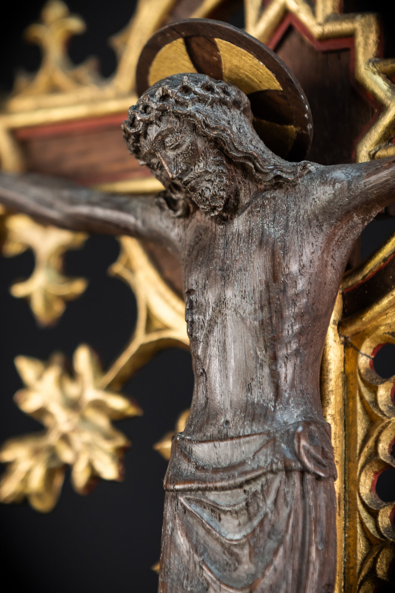 Crucifix Altar | French Baroque Cross | 1700s | 28.7"