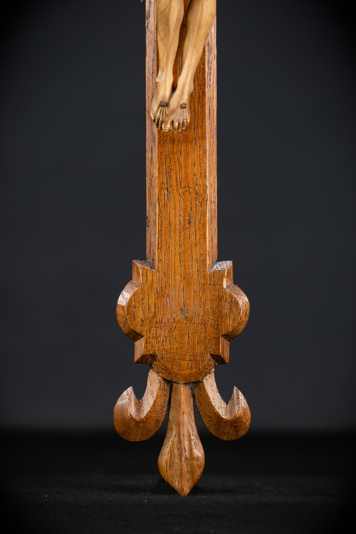 Church Wall Crucifix | 1800s Wooden Cross | 28"