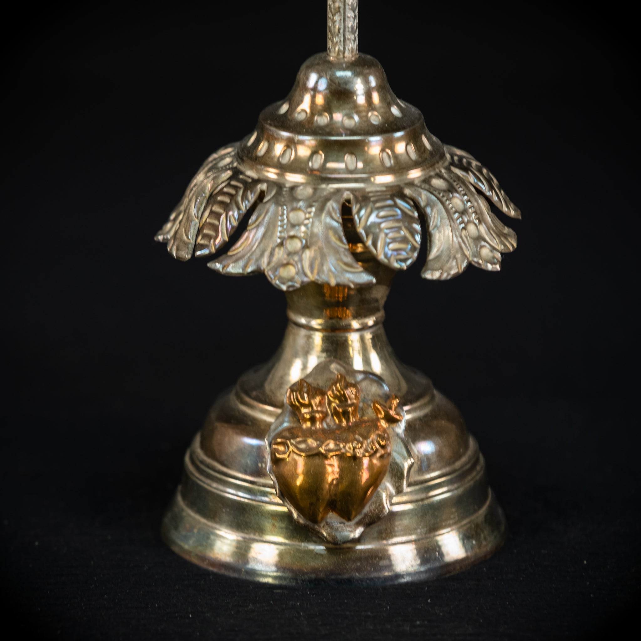 Altar Crucifix | 1800s Antique Brass | 15.8" / 40 cm