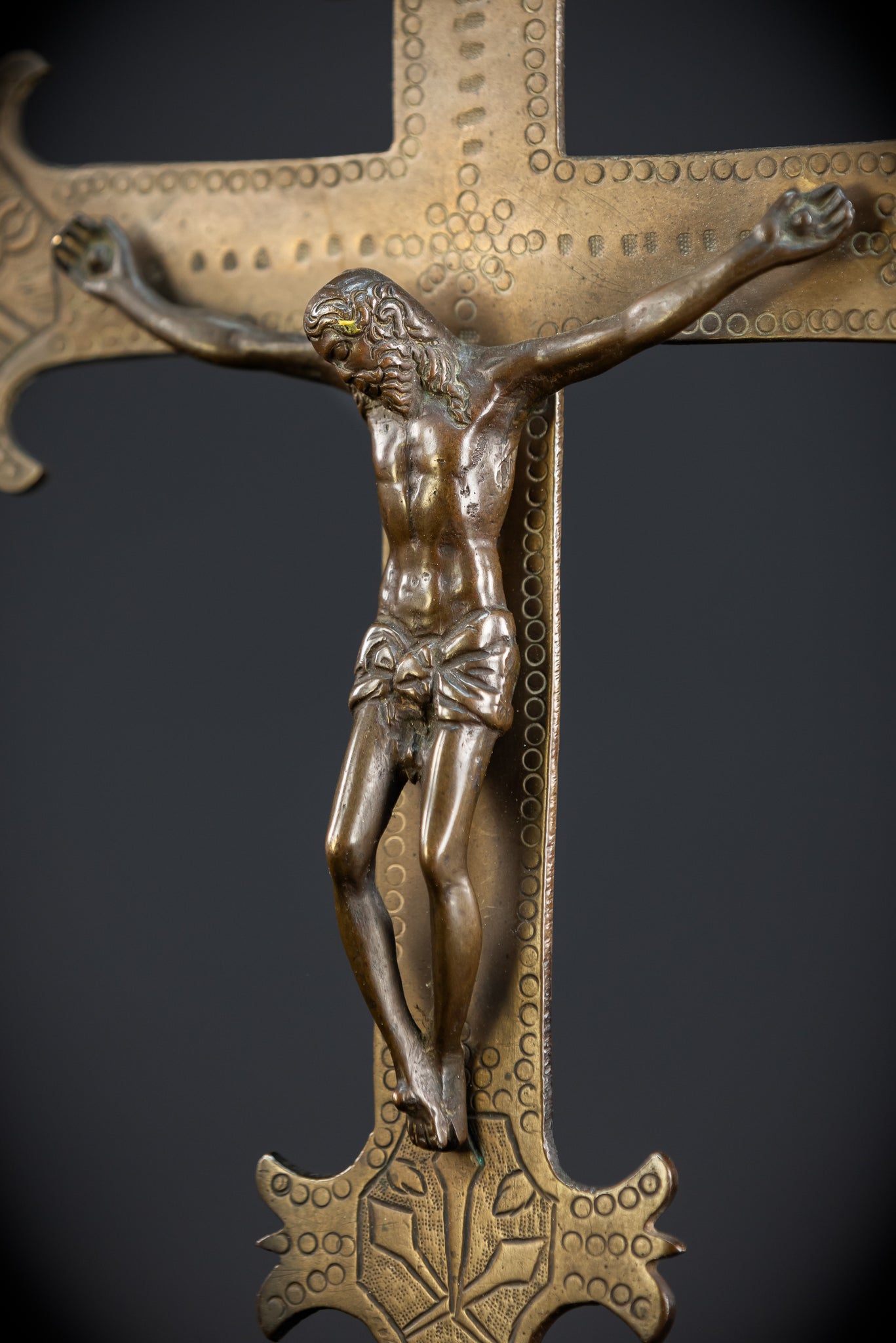 Crucifix Processional | Bronze 1800s | 12.4"/ 31.5 cm