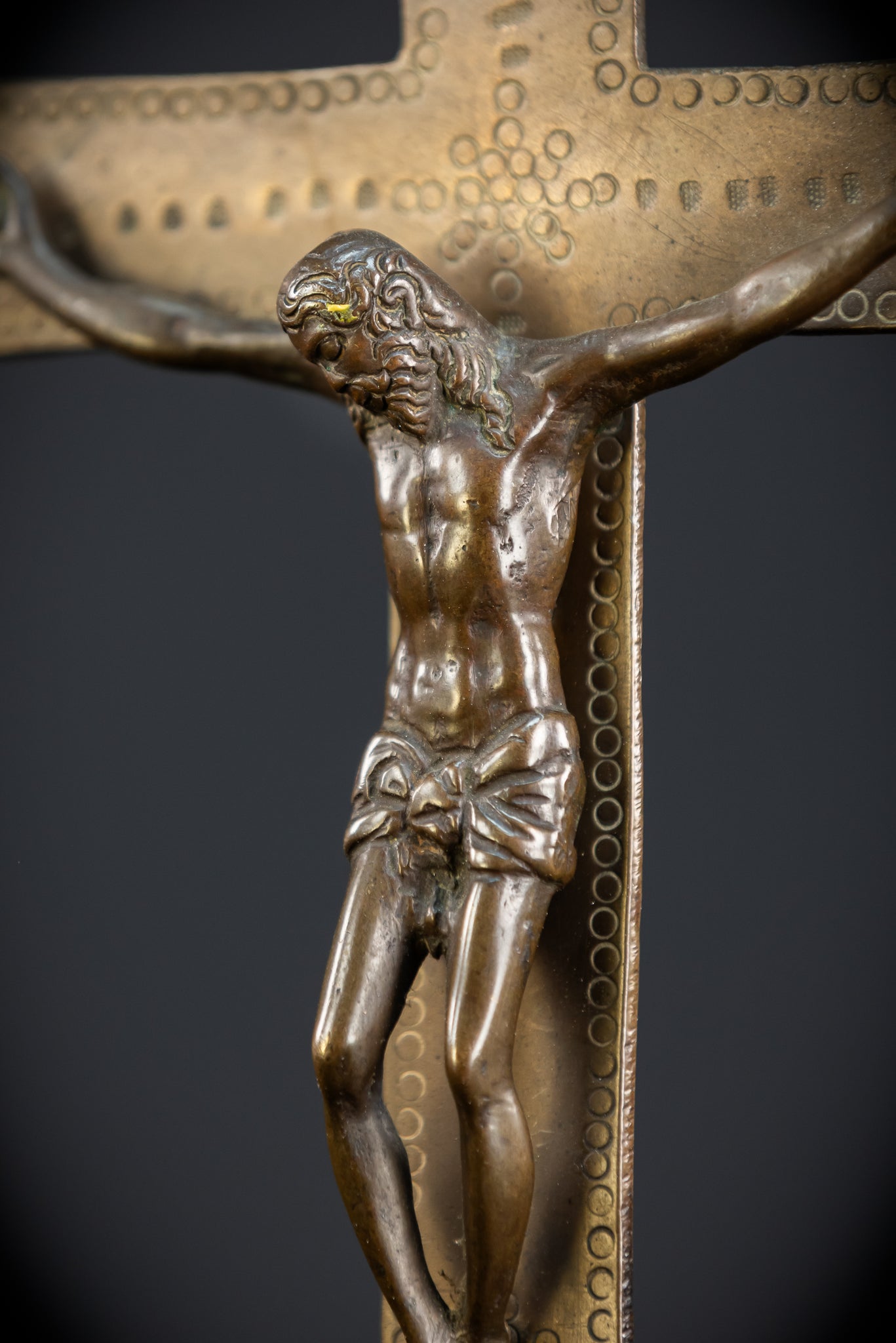 Crucifix Processional | Bronze 1800s | 12.4"/ 31.5 cm