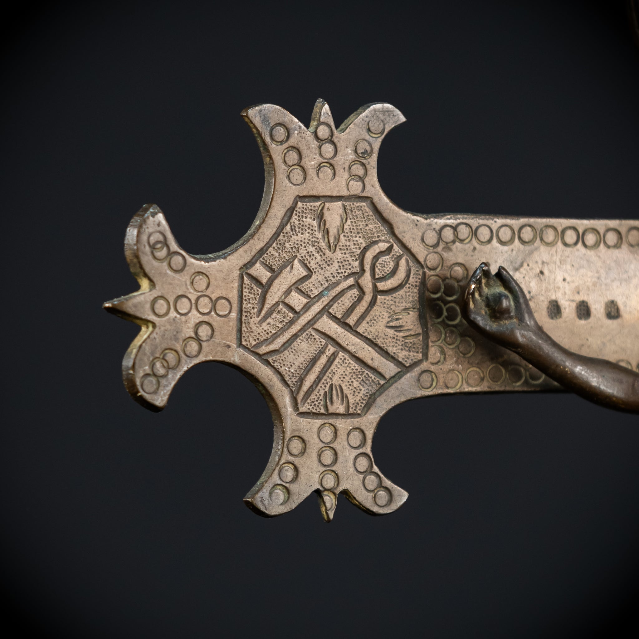 Crucifix Processional | Bronze 1800s | 12.4"/ 31.5 cm