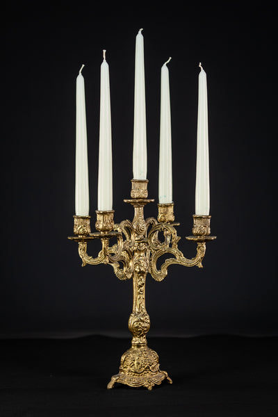 Candelabra Bronze Gilded 5 Lights 13.4''