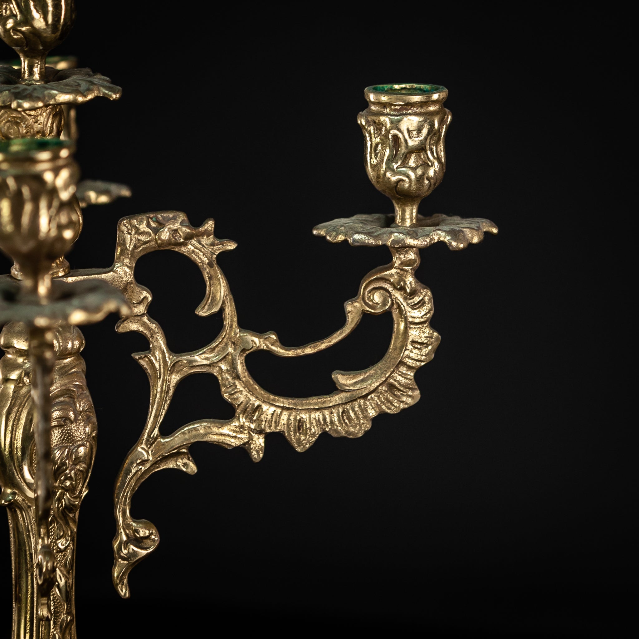 Candelabra Bronze Gilded 5 Lights 16.7''