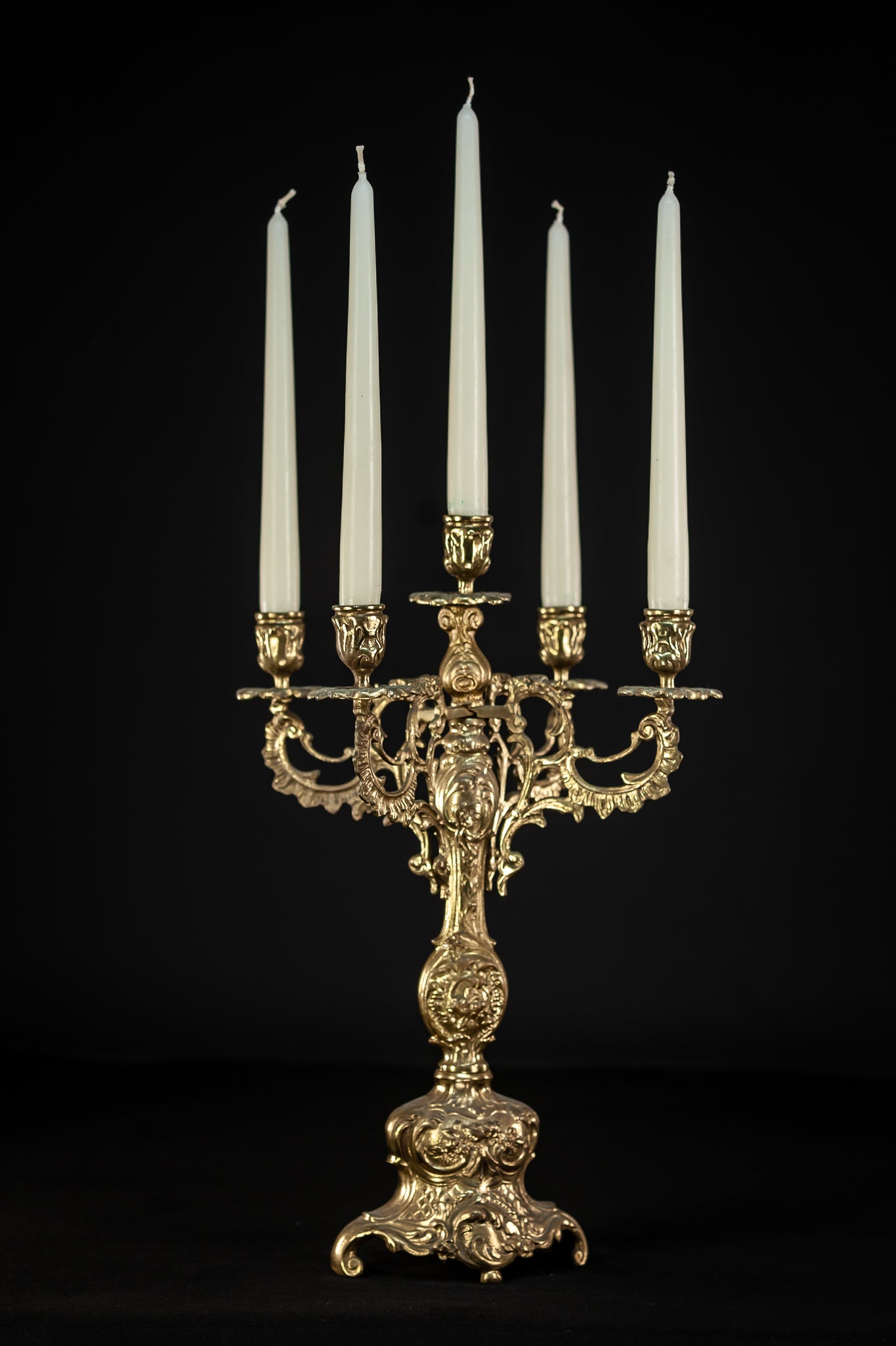 Candelabra Bronze Gilded 5 Lights 16.7''