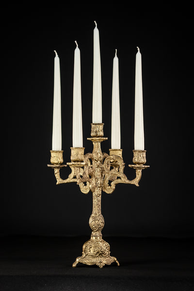  Candelabra Bronze Gilded 5 Lights 13.4''