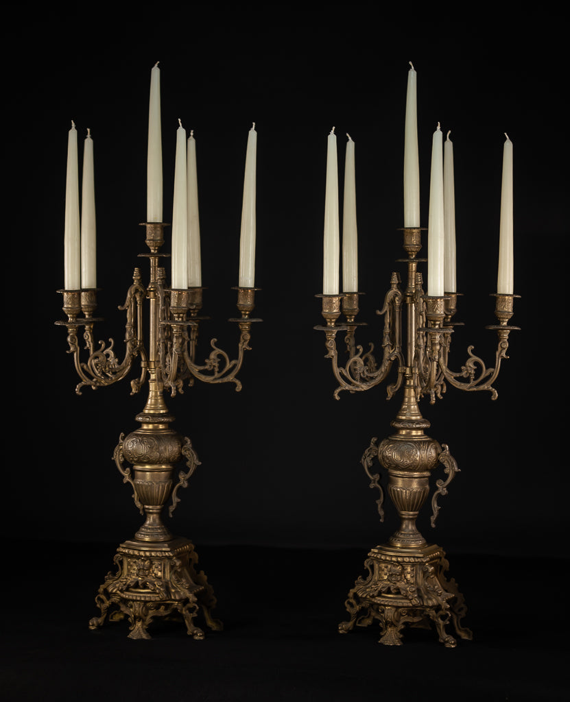 Candelabra Pair | Baroque 6 Lights 26.8"