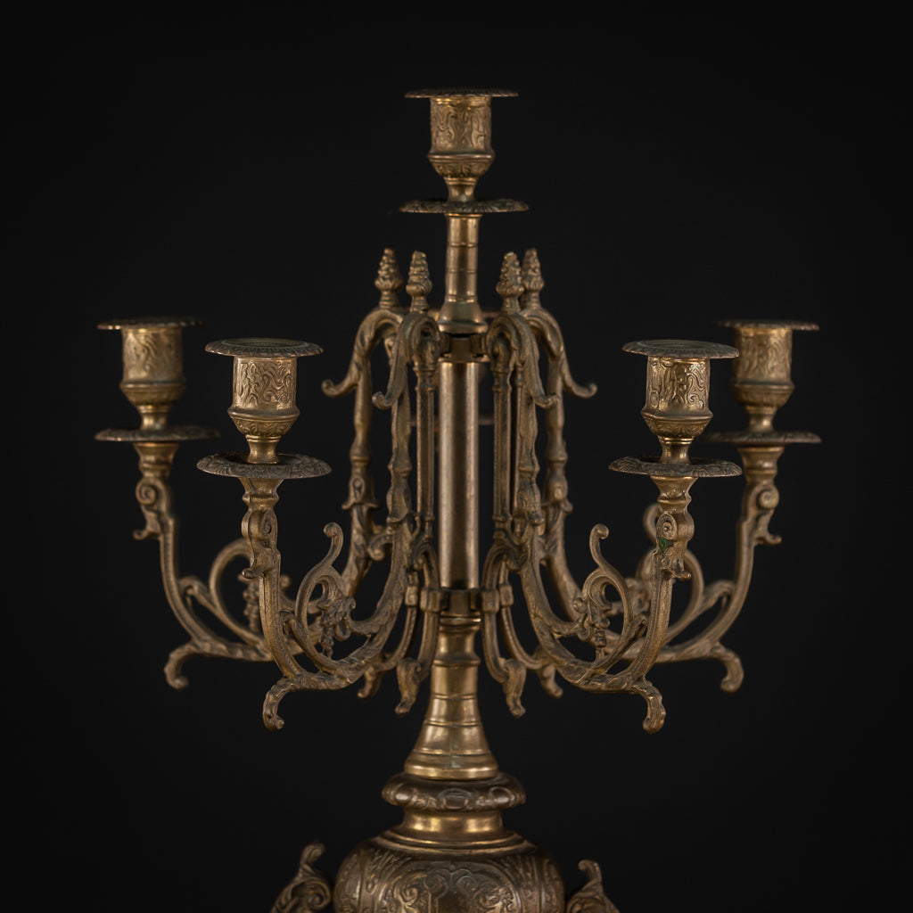 Candelabra Pair | Baroque 6 Lights 26.8"