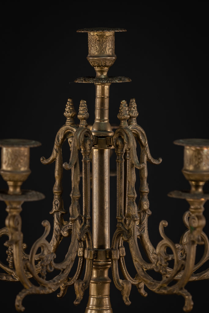 Candelabra Pair | Baroque 6 Lights 26.8"